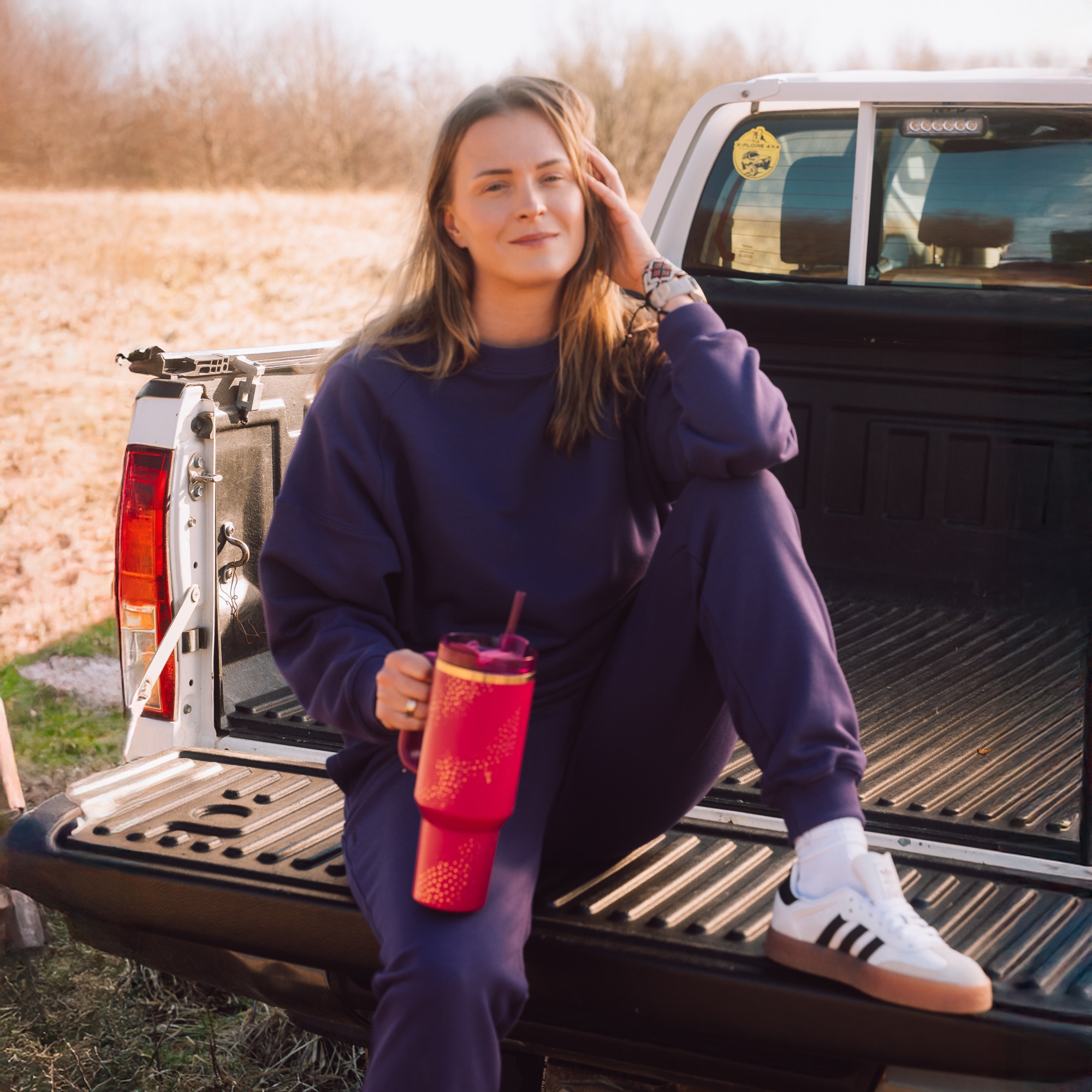 Bluza bawełniana damska fioletowa Easy