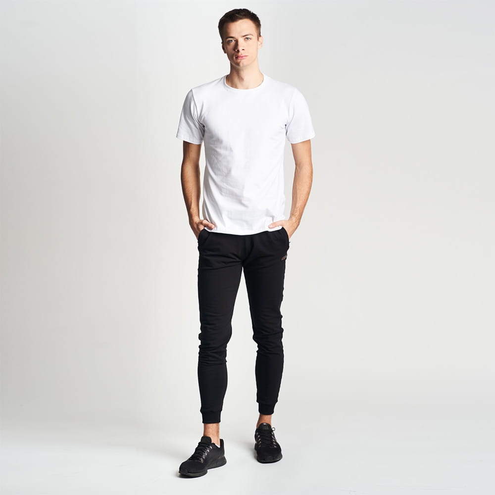 T-shirt bawełniany męski biały BASIC
