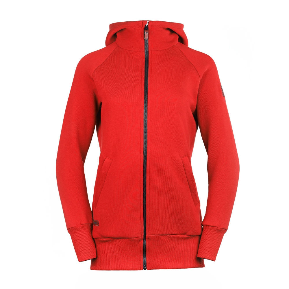 Bluza bawełniana damska z kapturem czerwona Blizzard 