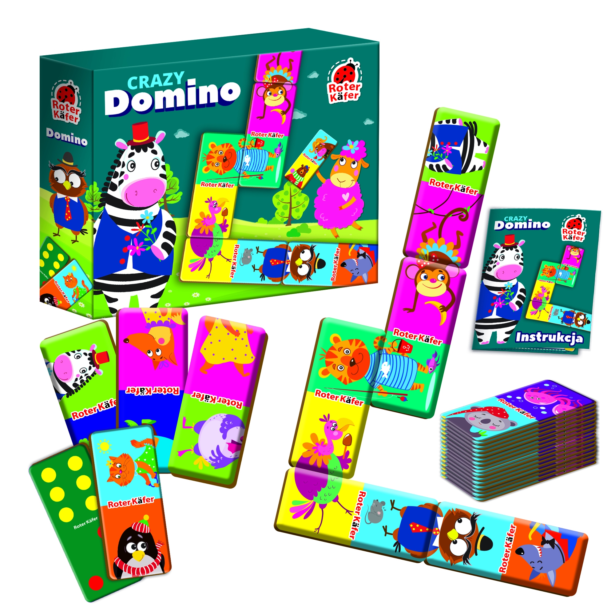 Gra edukacyjna Crazy Domino RK1150-02