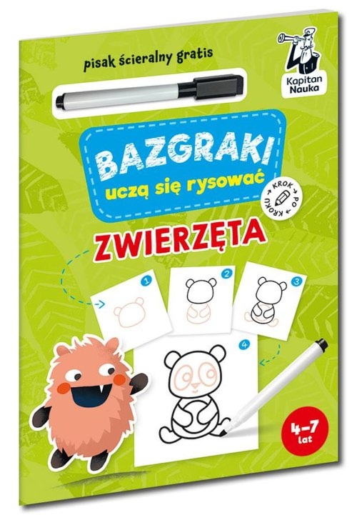 Bazgraki uczą się rysować Zwierzęta Kapitan Nauka