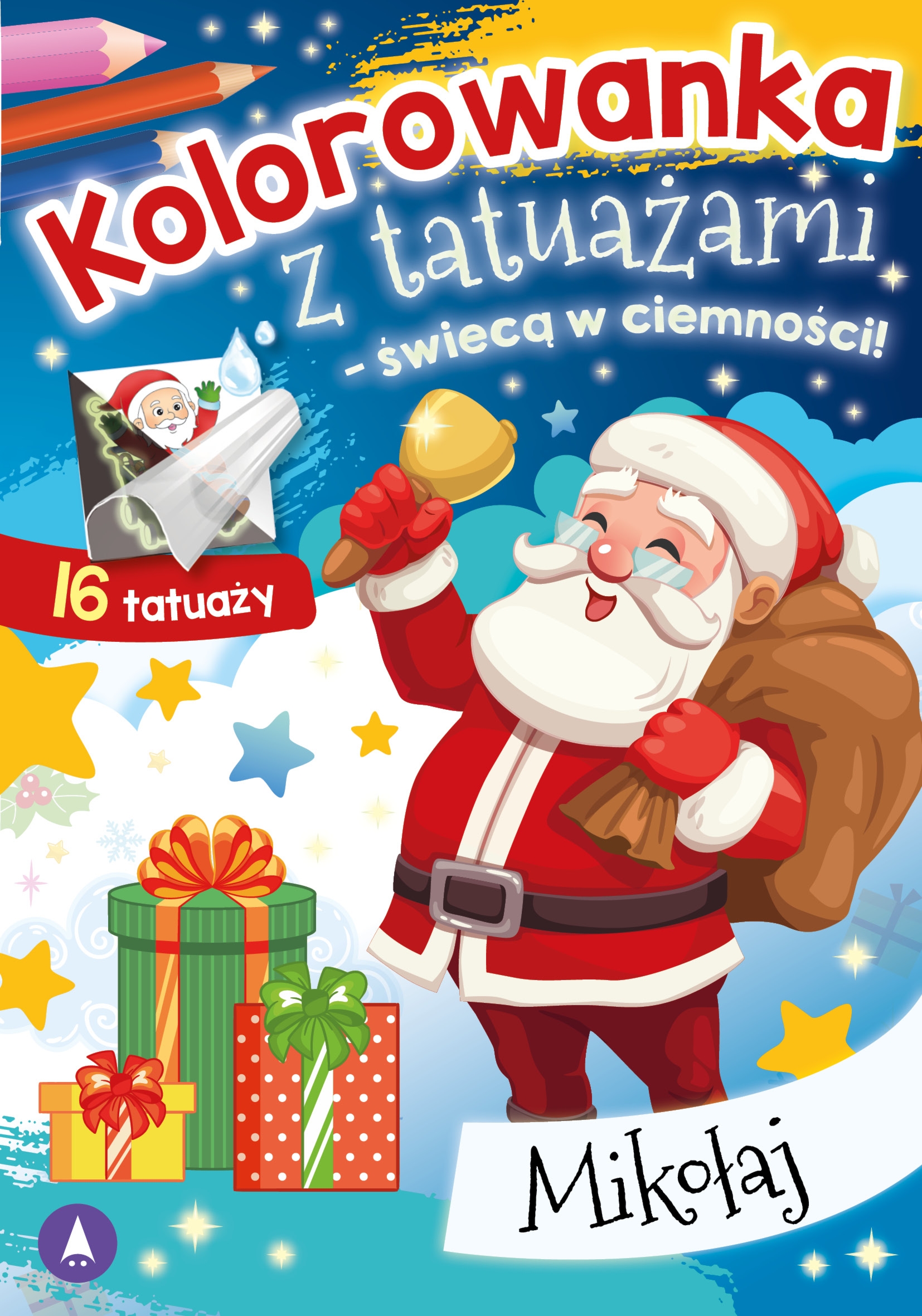 Malowanka A5 Kolorowanka z tatuażami świecą w ciemności Mikołaj SKRZAT 078824