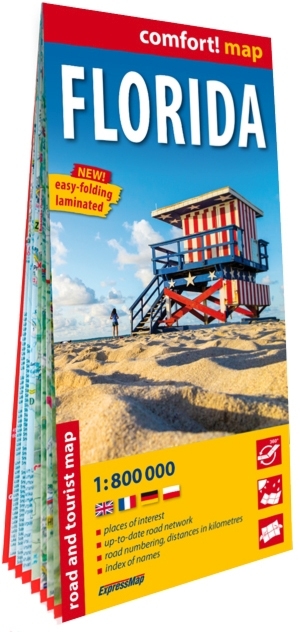 Florida road and tourist map 1:800 000 laminat