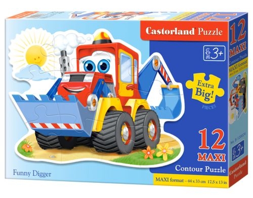 Puzzle 12 el. Zabawna koparka