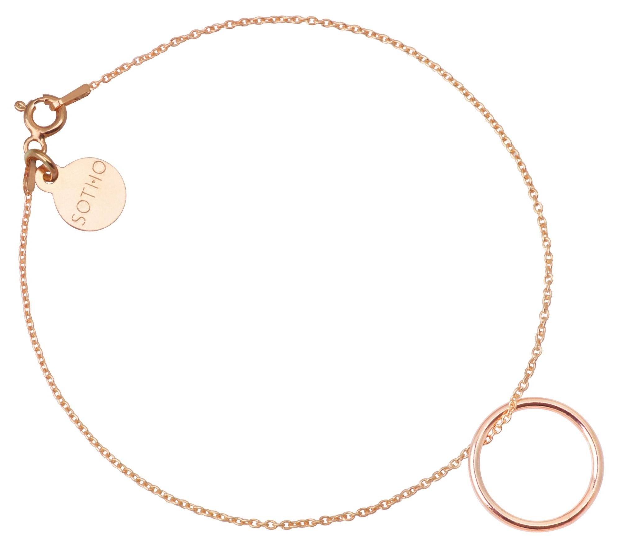 Bransoletka z różowego złota z dużą Karmą