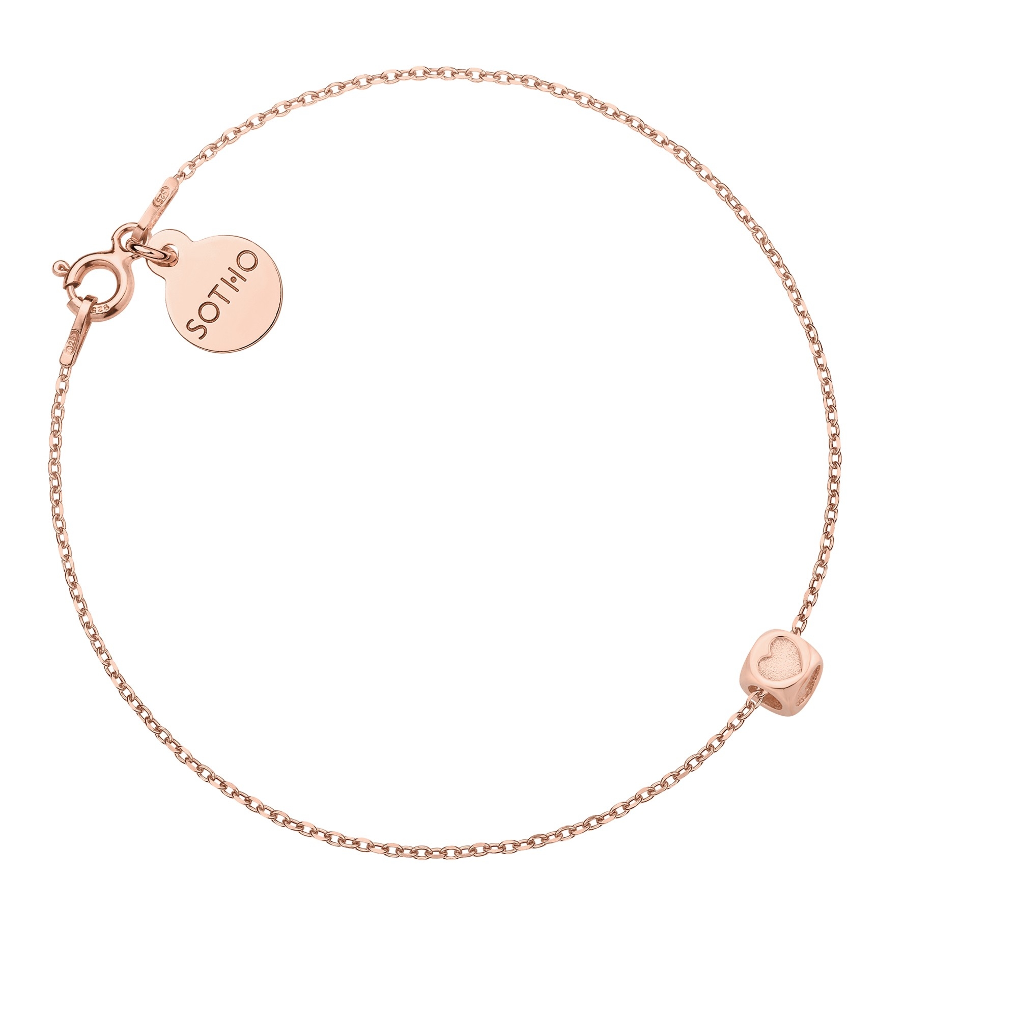 Bransoletka z serduszkiem z różowego złota