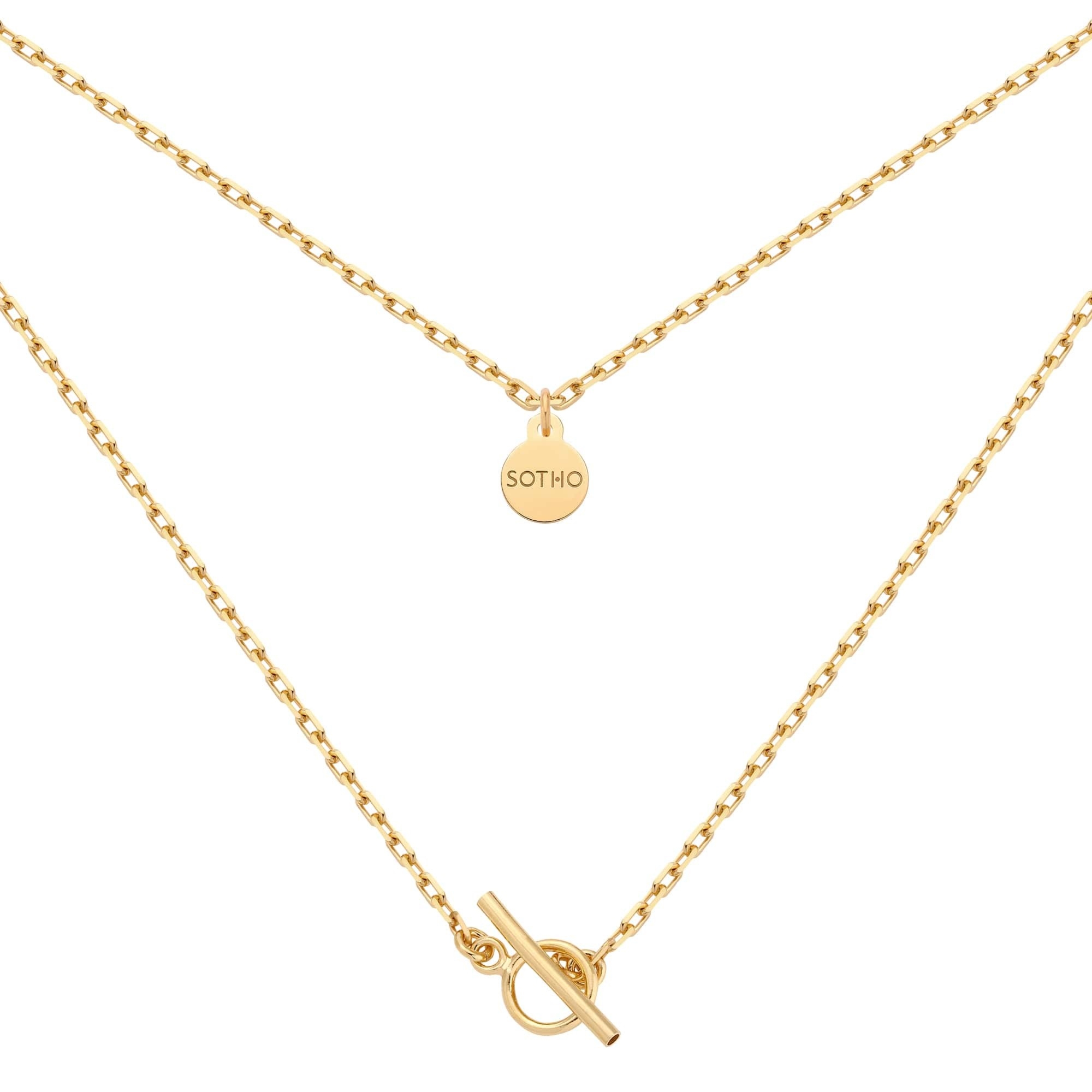 Złoty masywny łańcuszek z ozdobnym zapięciem : Długość - 50 cm