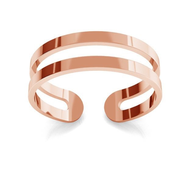 Podwójny pierścionek z różowego złota