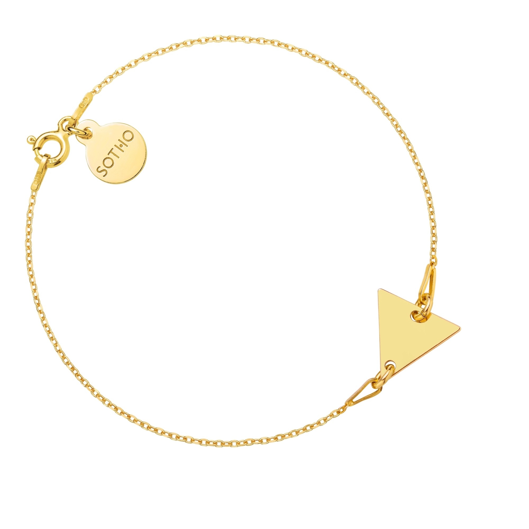 Złota bransoletka z trójkątem