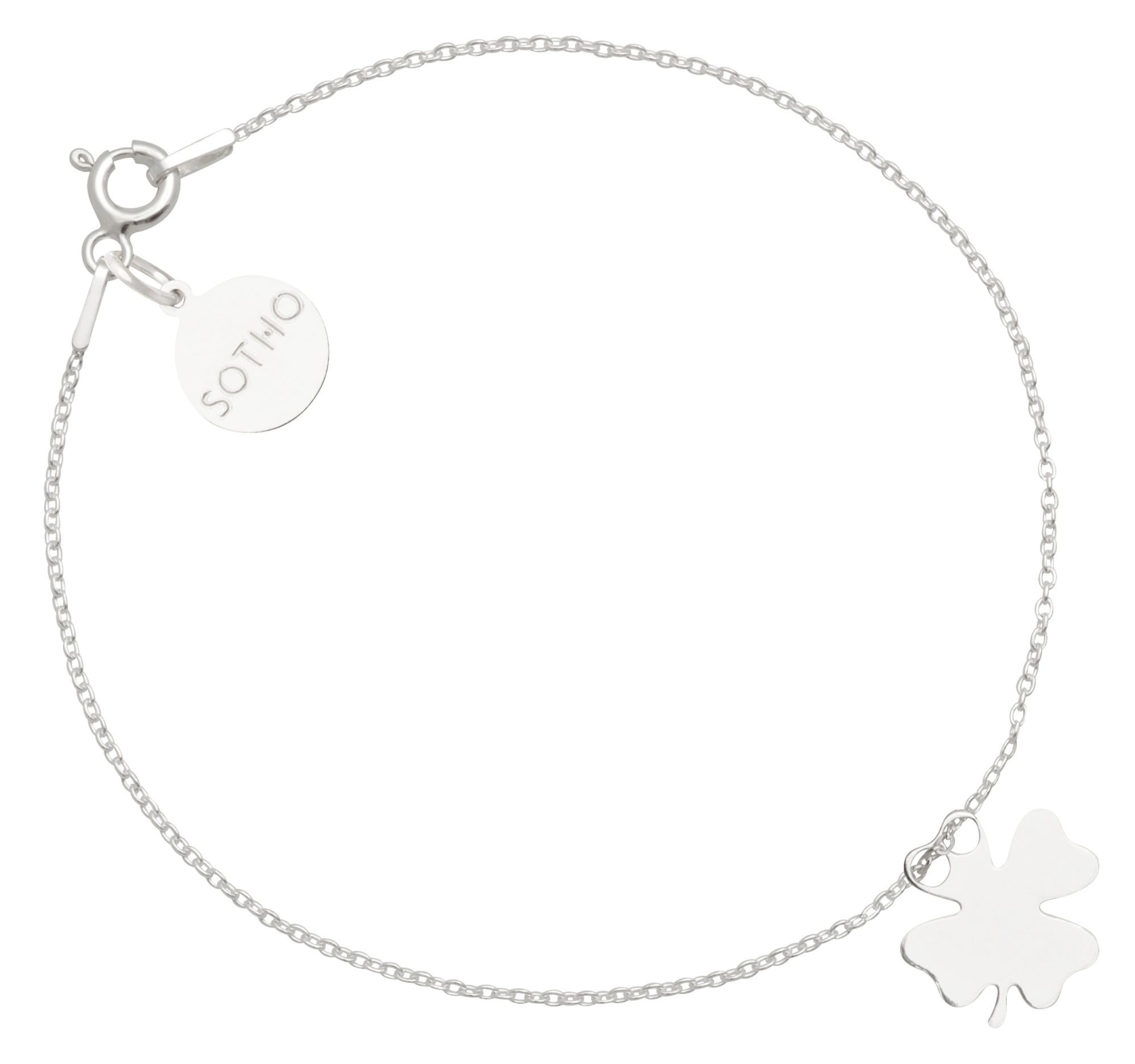 Srebrna bransoletka z koniczynką