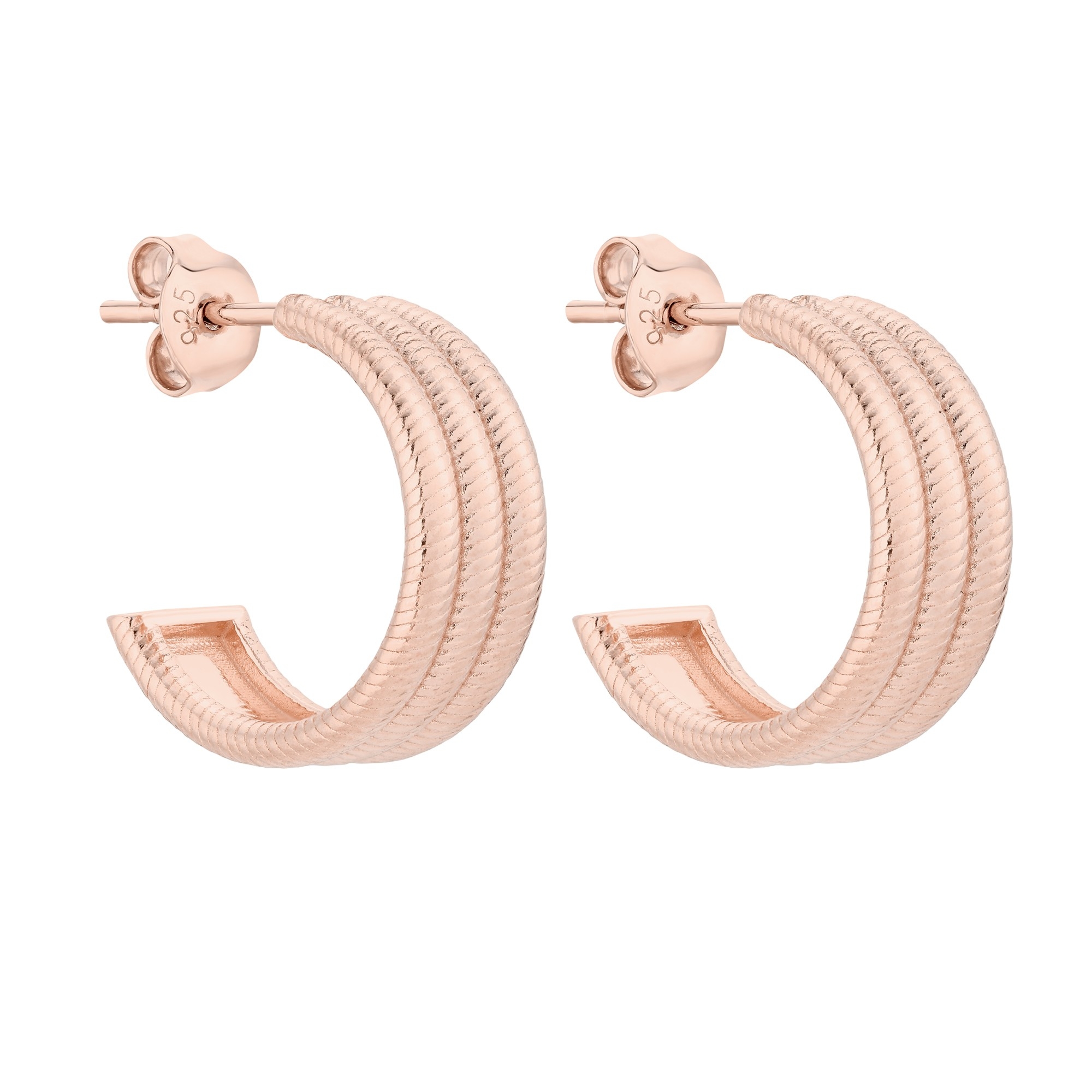 Masywne kolczyki z różowego złota