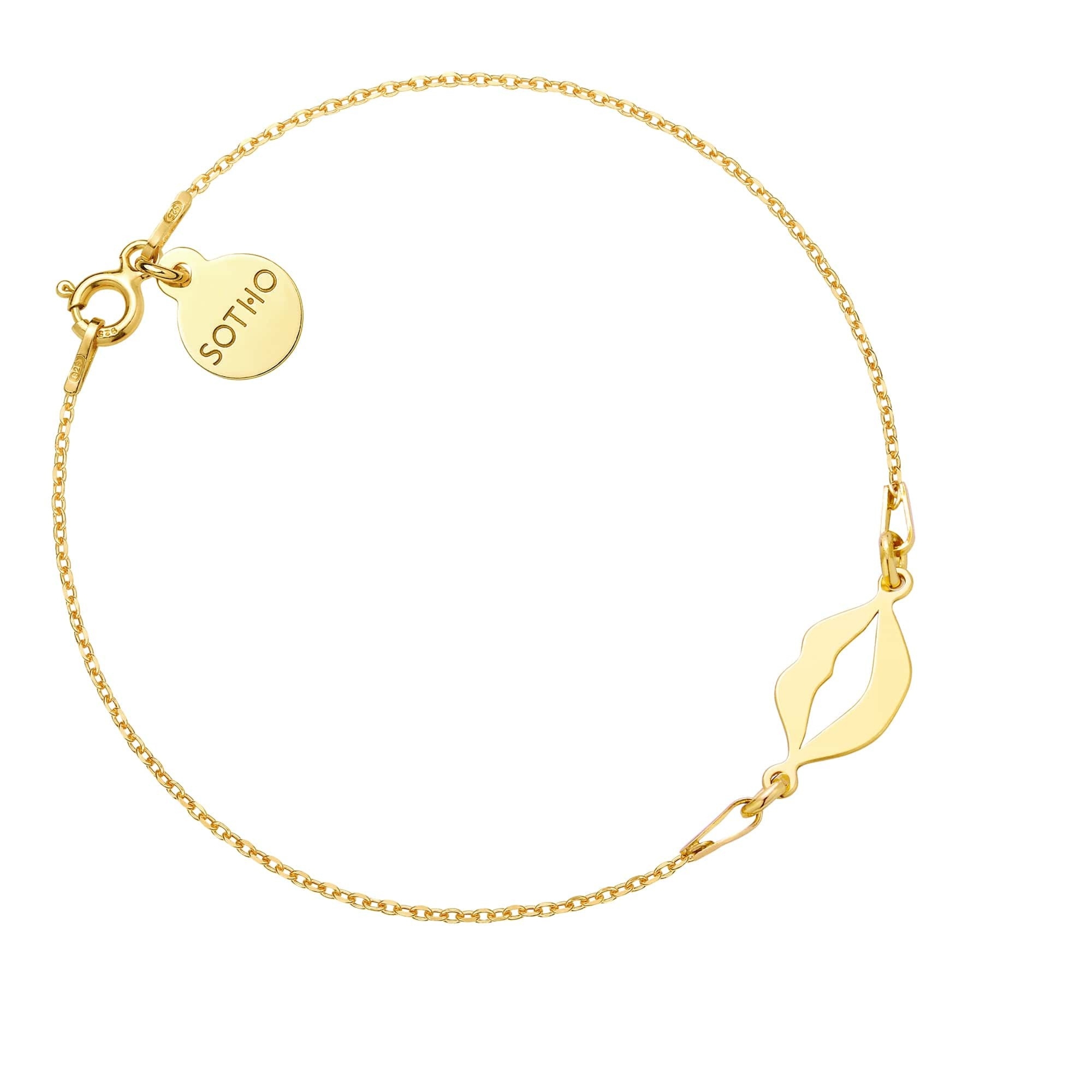 Złota bransoletka z ustami