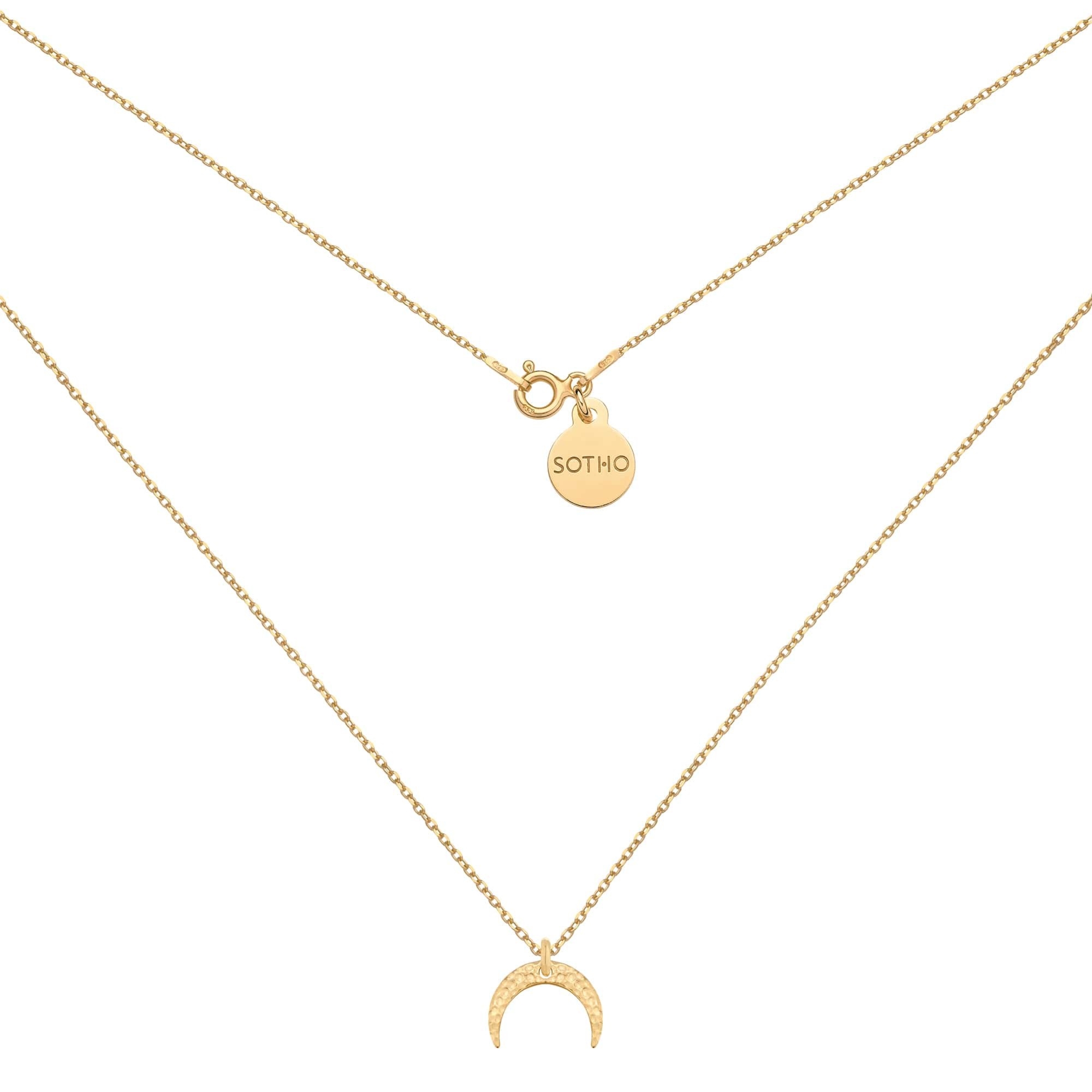 Złoty naszyjnik z księżycem : Długość - 50 cm