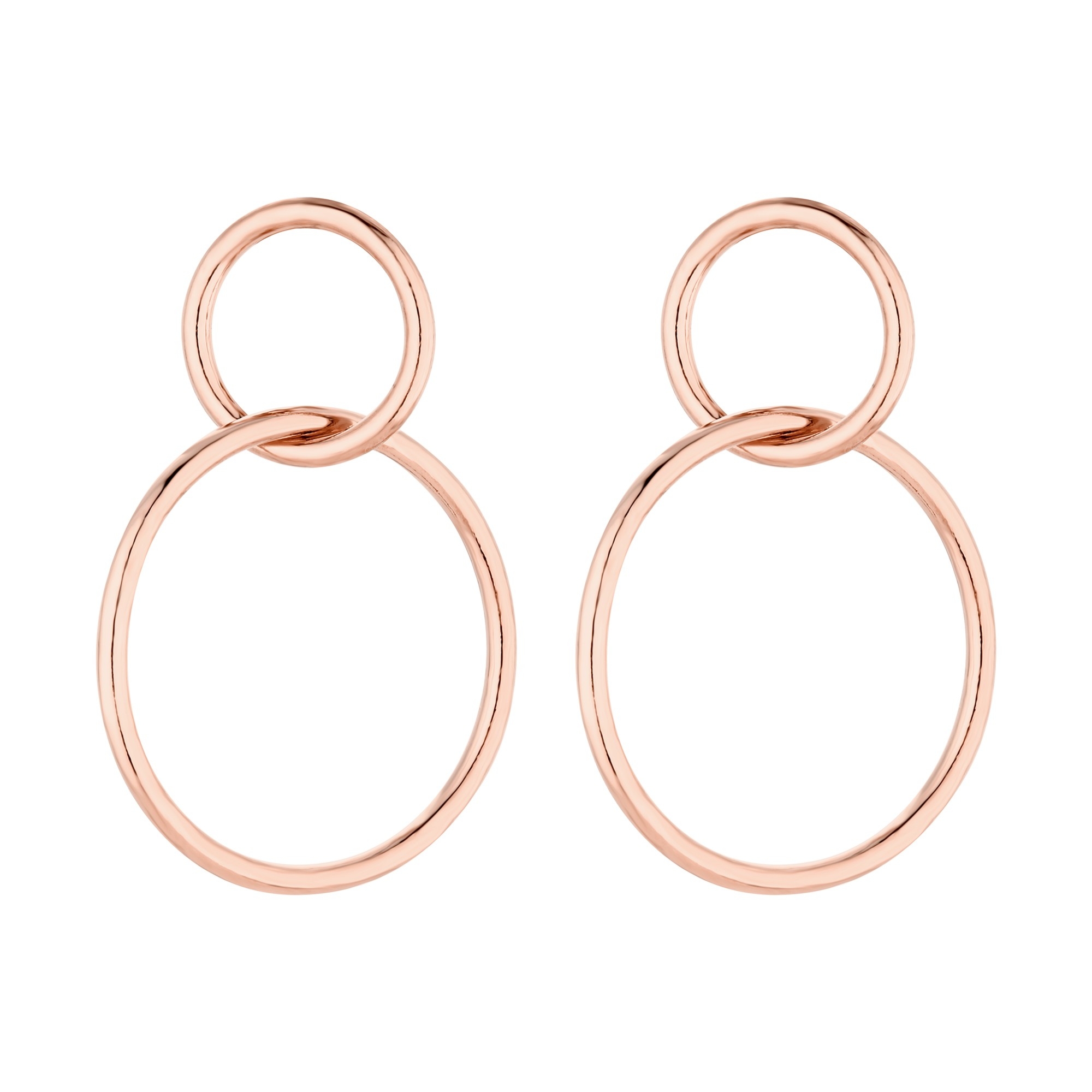 Kolczyki kółeczka z różowego złota