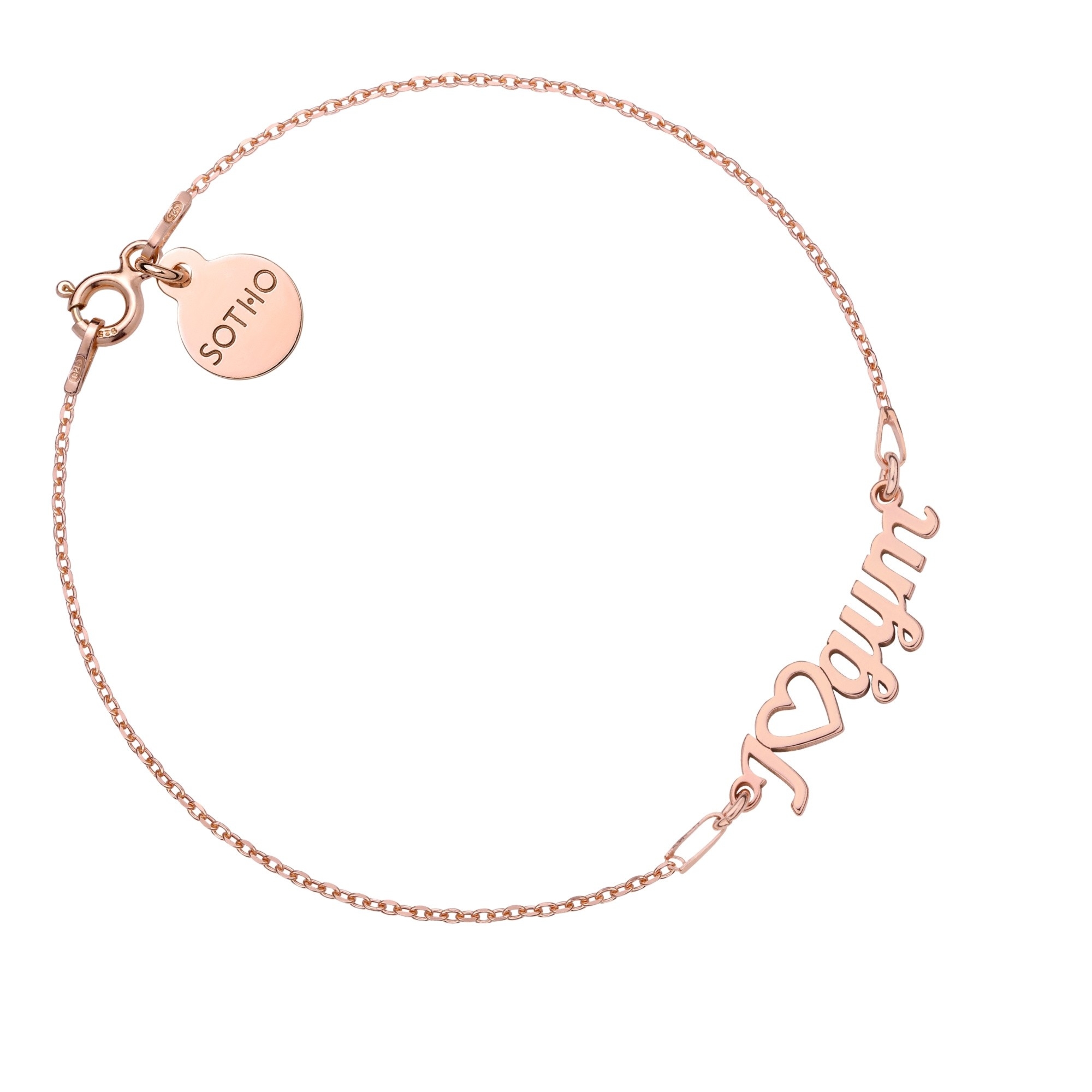 Bransoletka I Love Gym z różowego złota