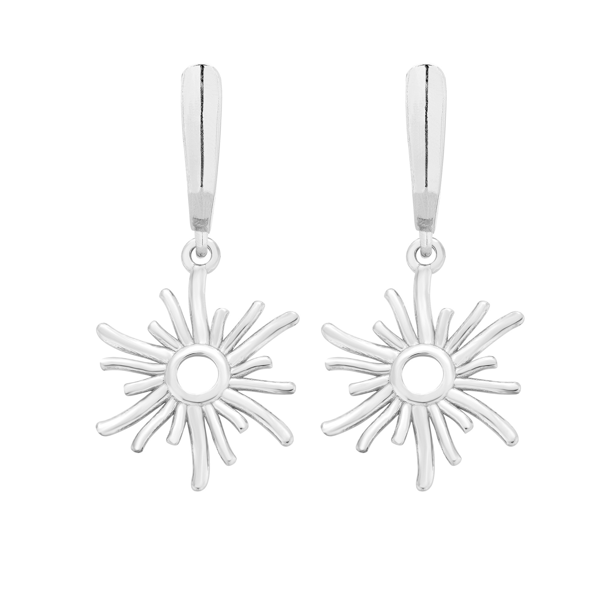 Srebrne kolczyki ze słoneczkami