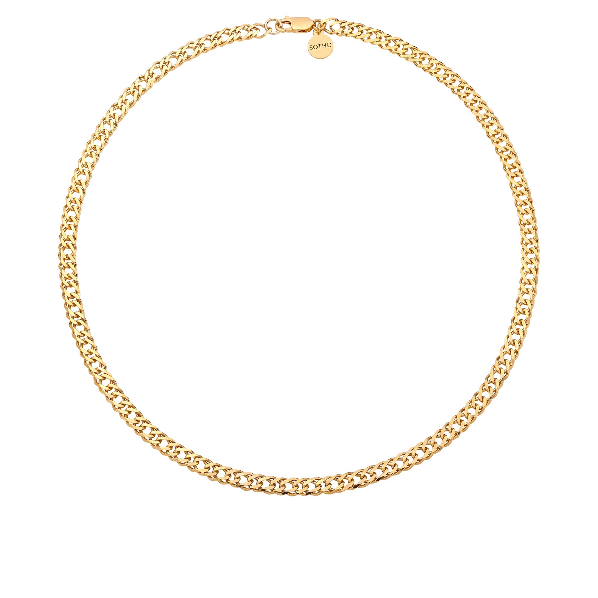 Złoty masywny łańcuch : Długość - 50 cm