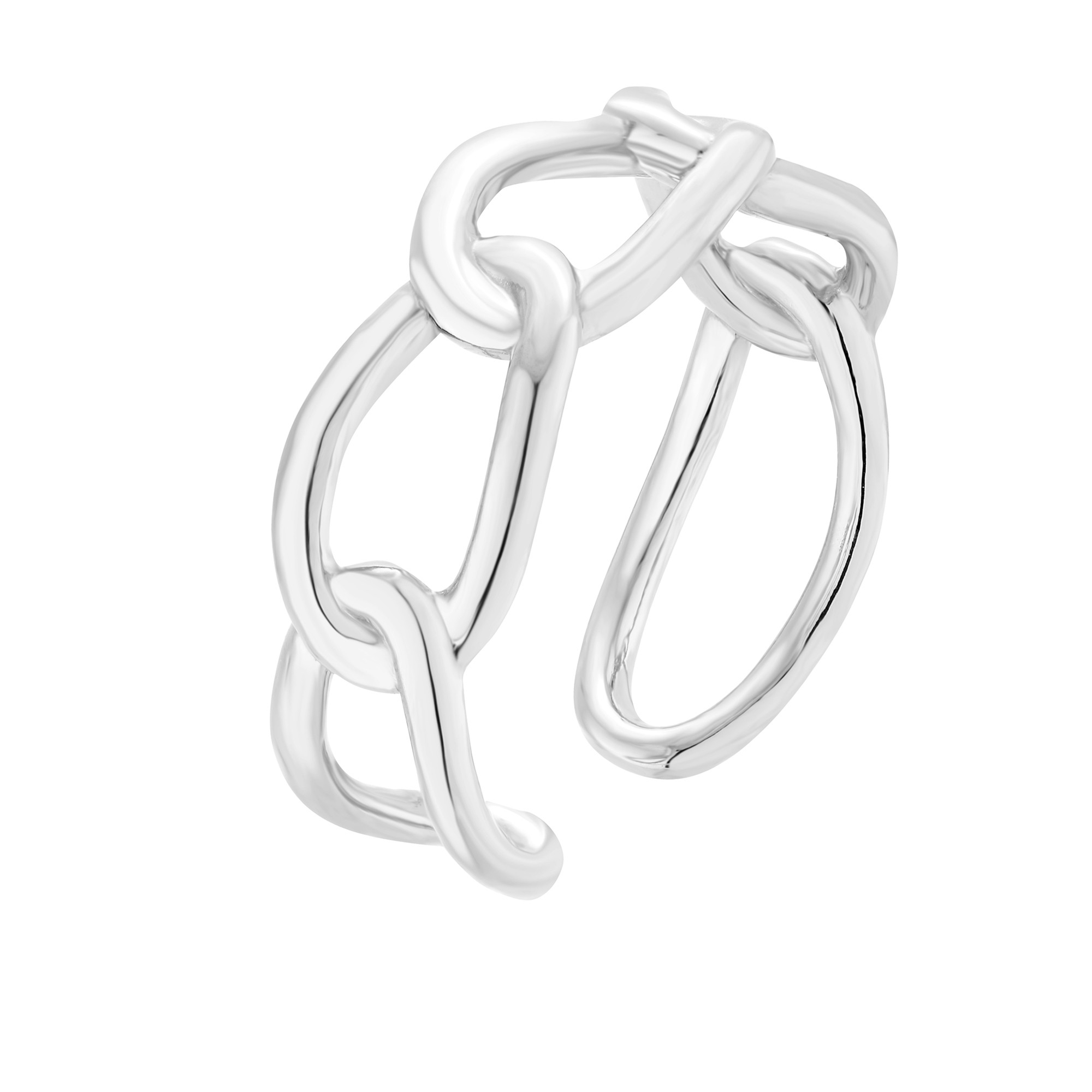 Srebrna łańcuchowa obrączka