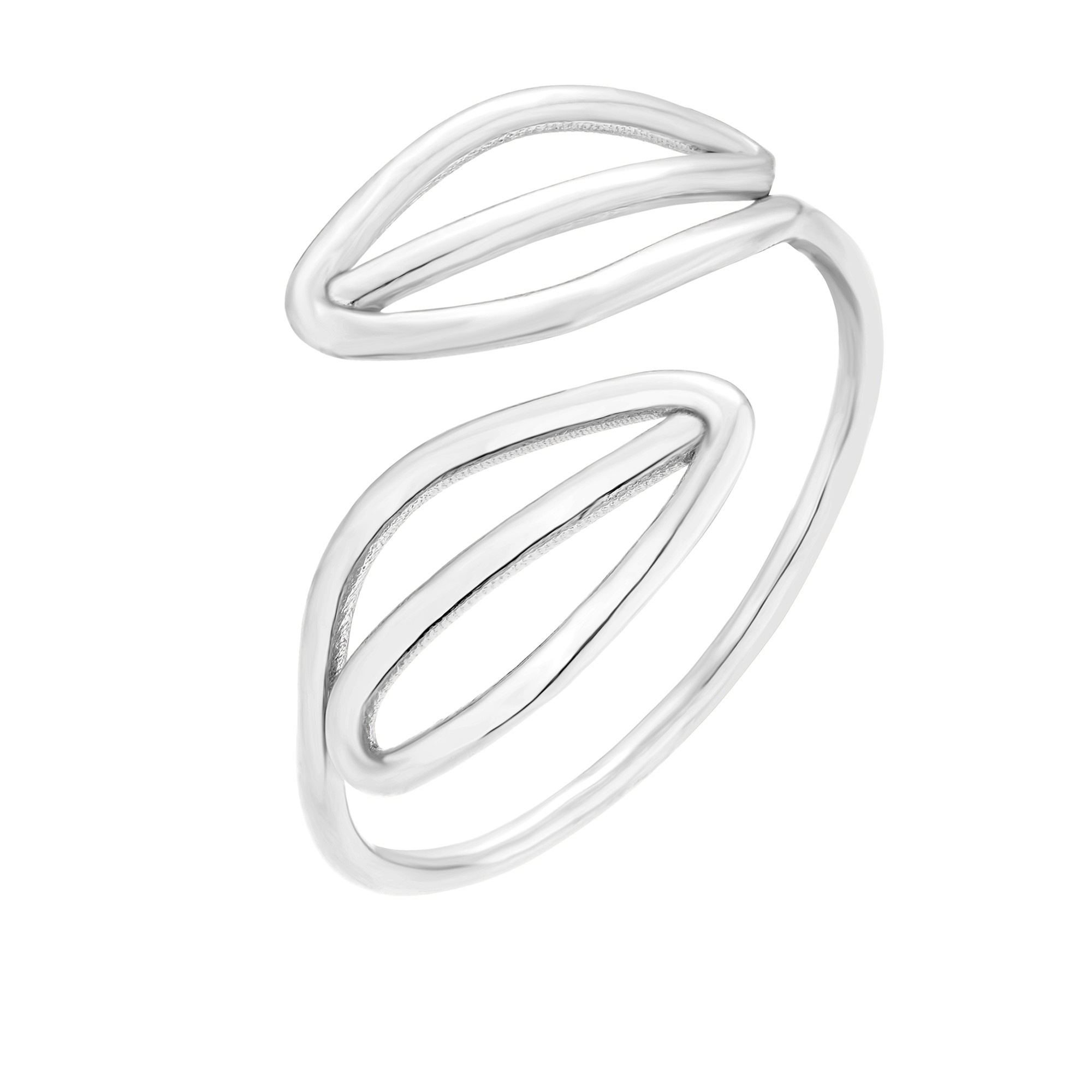 Srebrny pierścionek z listeczkami