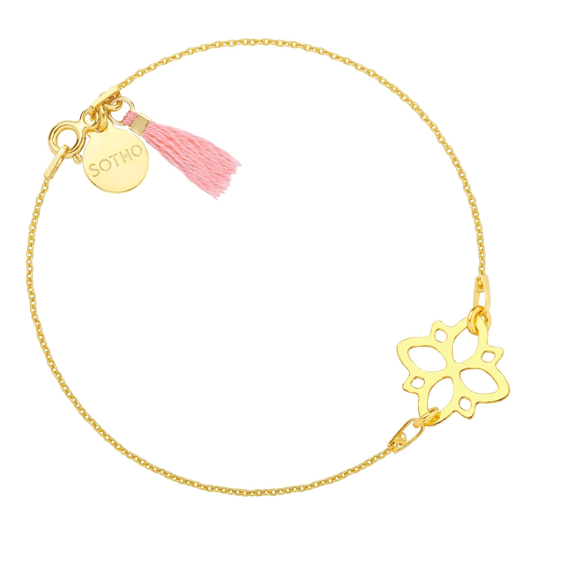 Złota bransoletka z arabską rozetką zdobiona chwostem