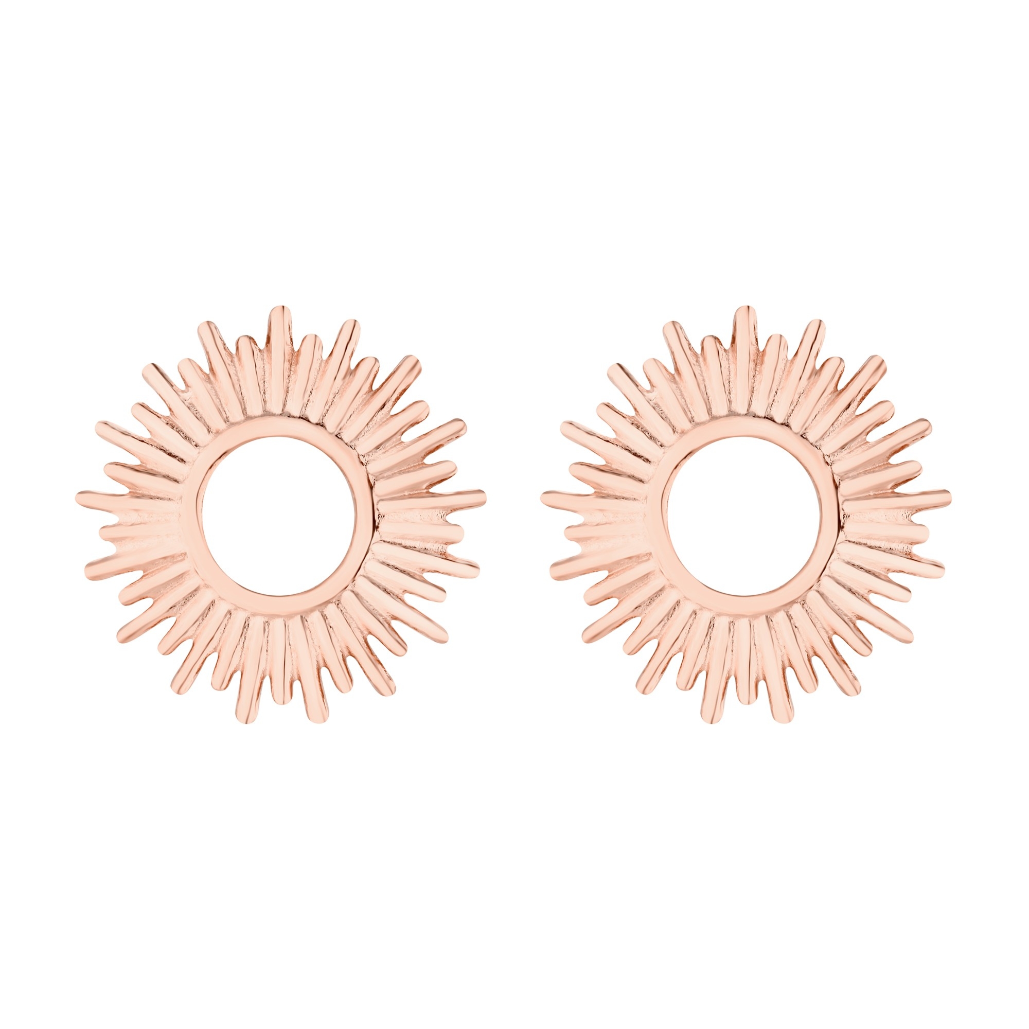 Kolczyki słoneczka z różowego złota