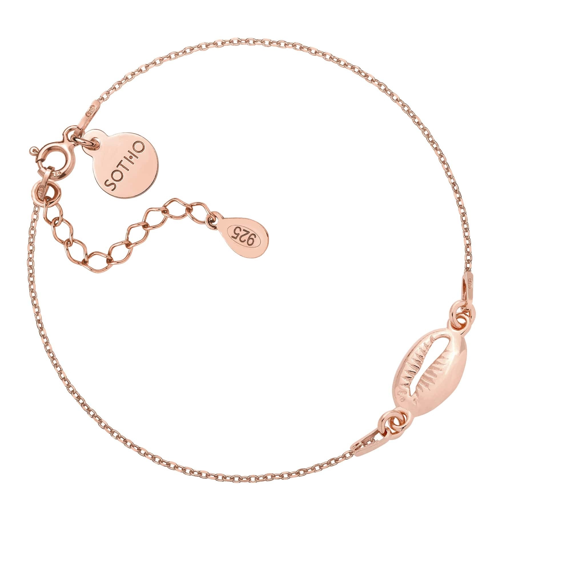 Bransoletka z różowego złota z muszelką