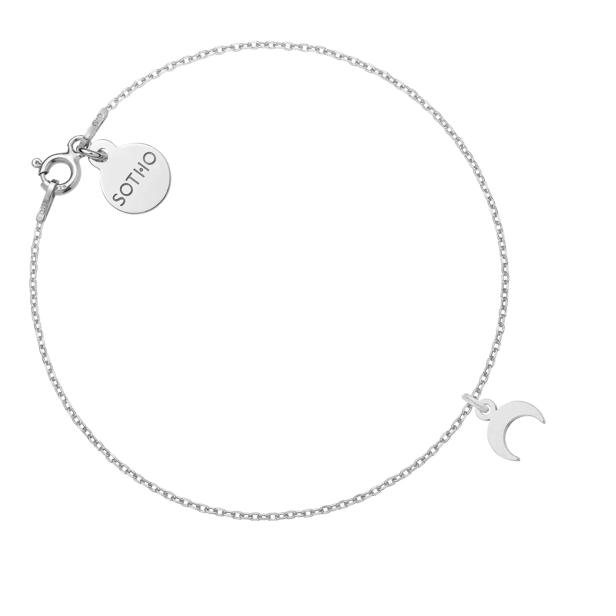 Srebrna bransoletka z małym księżycem