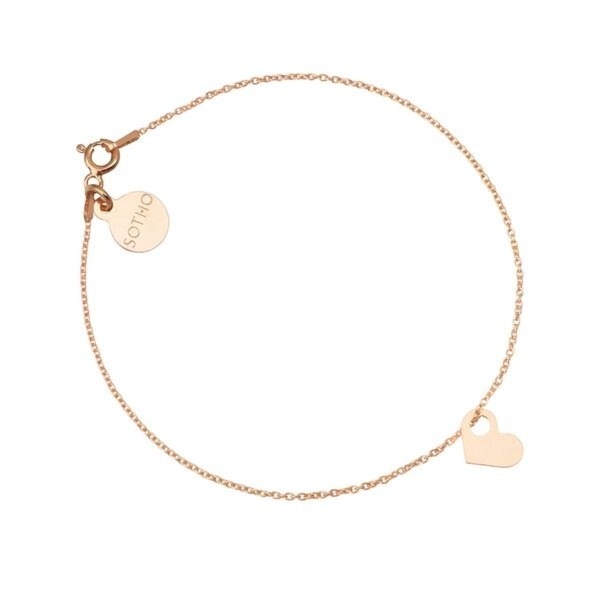 Bransoletka z różowego złota z malutkim serduszkiem