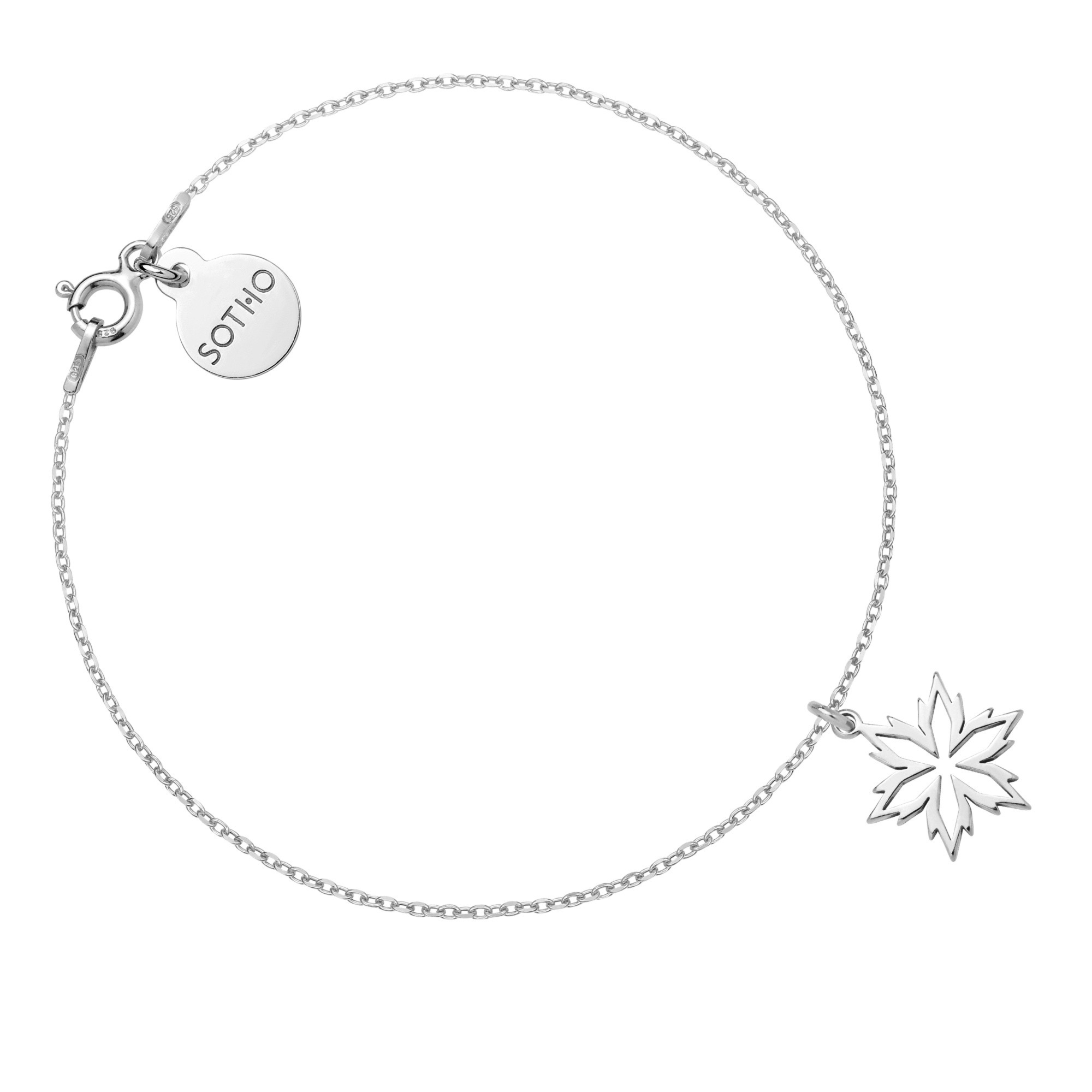 Srebrna bransoletka ze śnieżynką