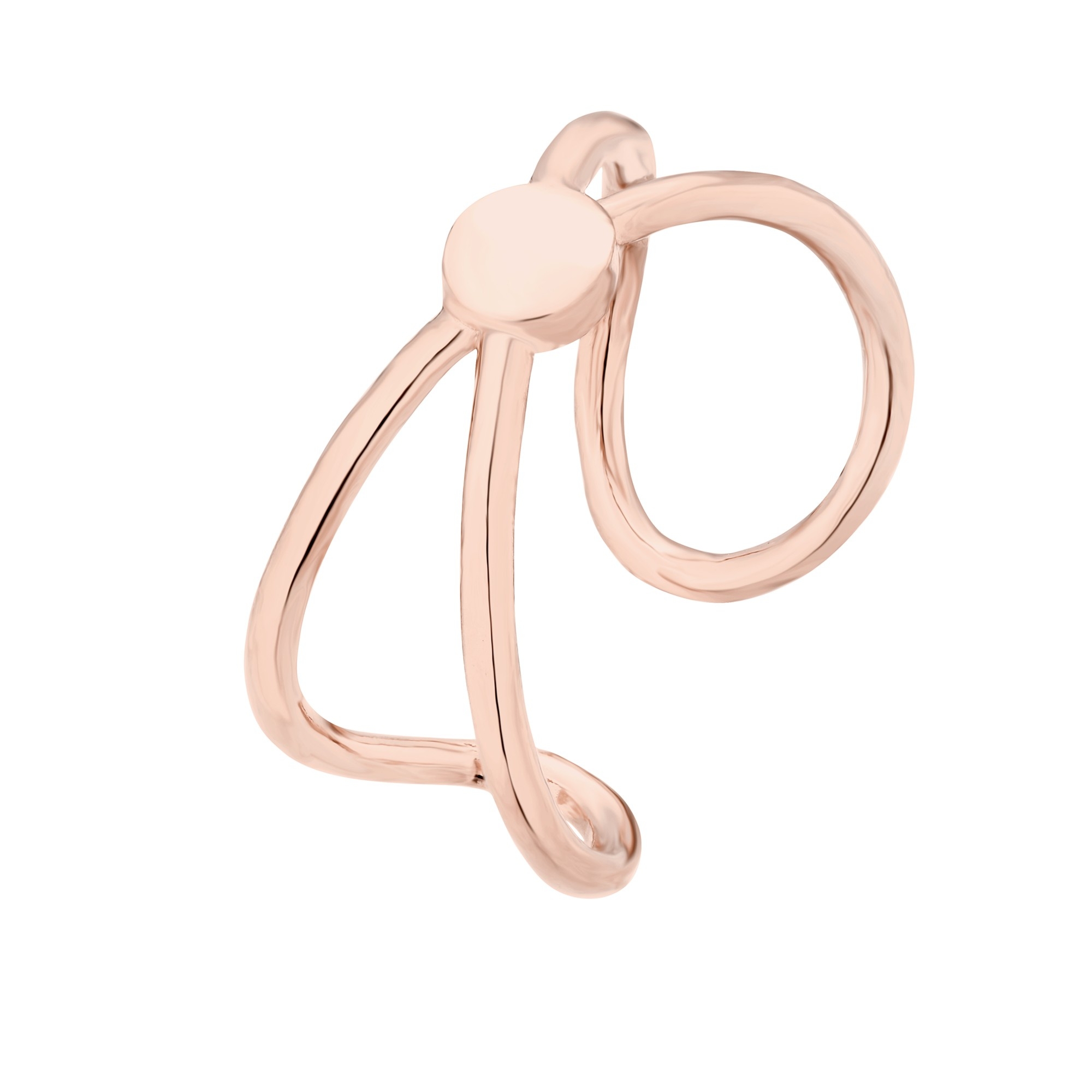 Gładki pierścionek z różowego złota