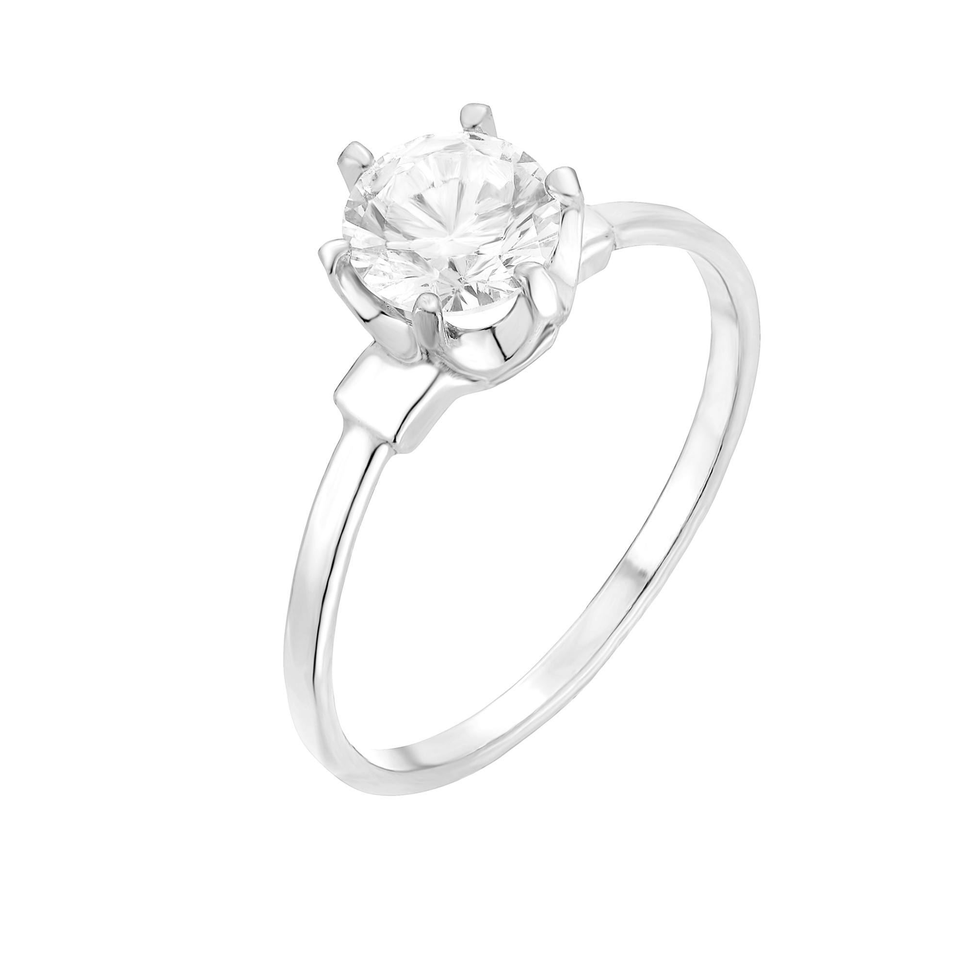 Srebrny pierścionek z małą cyrkonią : pierścionki - 11