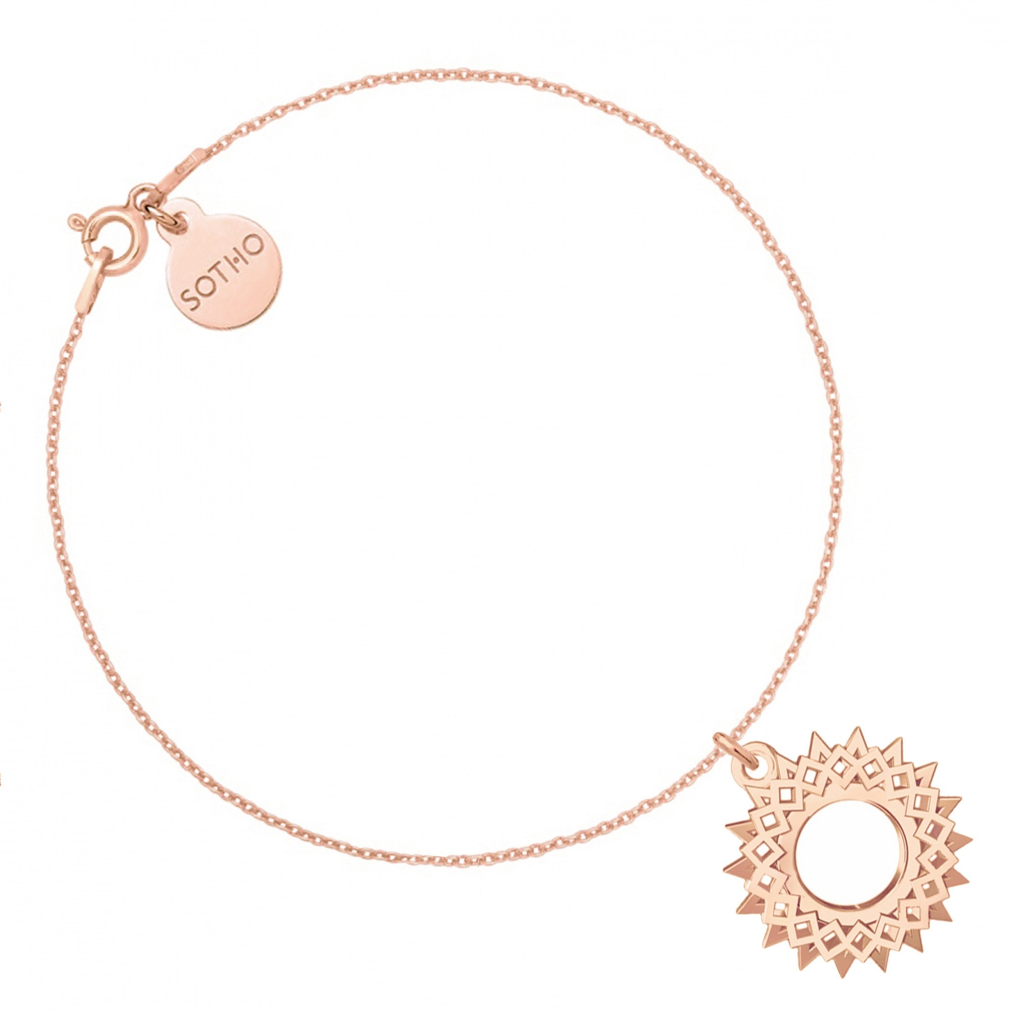 Bransoletka z rozetką z różowego złota