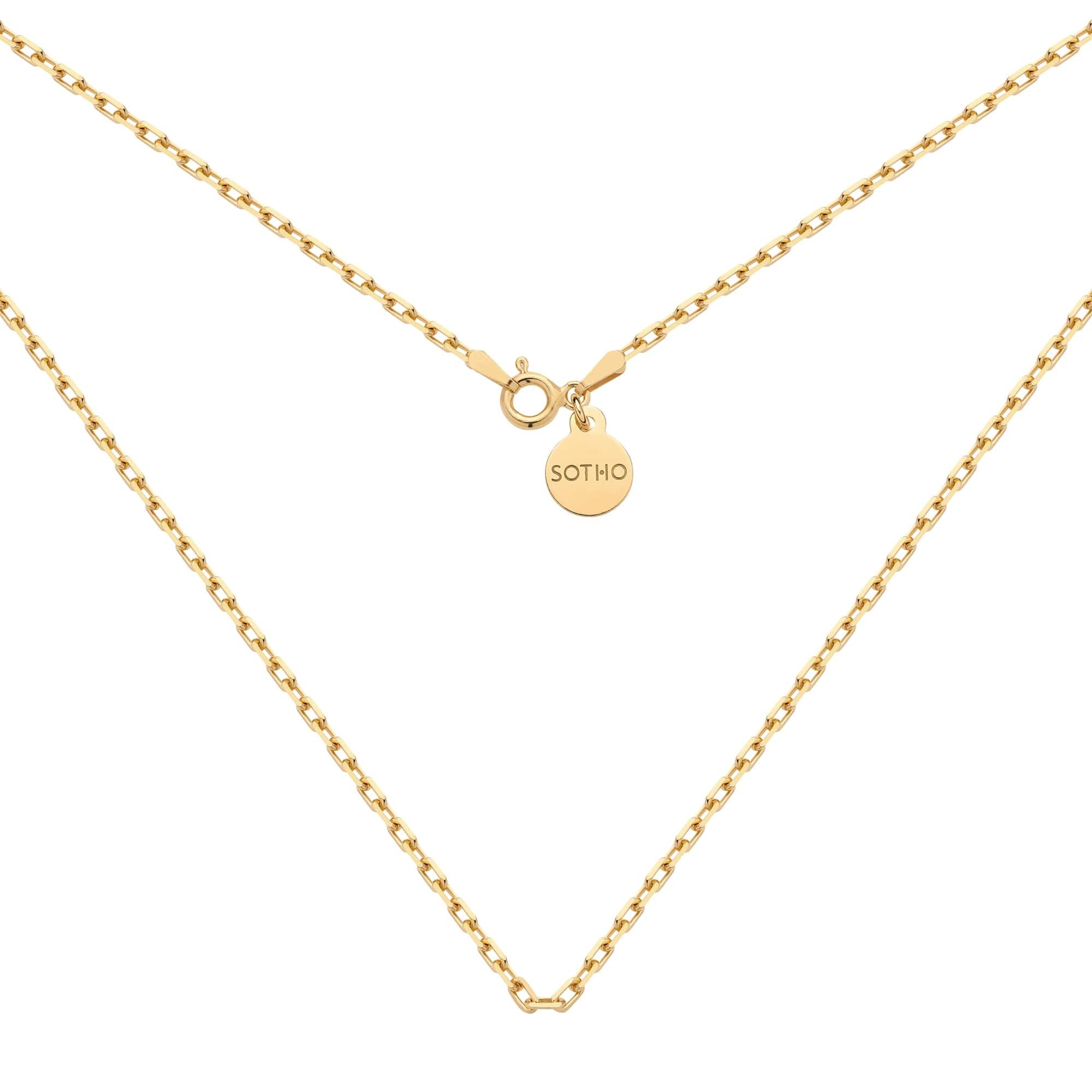 Złoty masywny łańcuszek : Długość - 50 cm