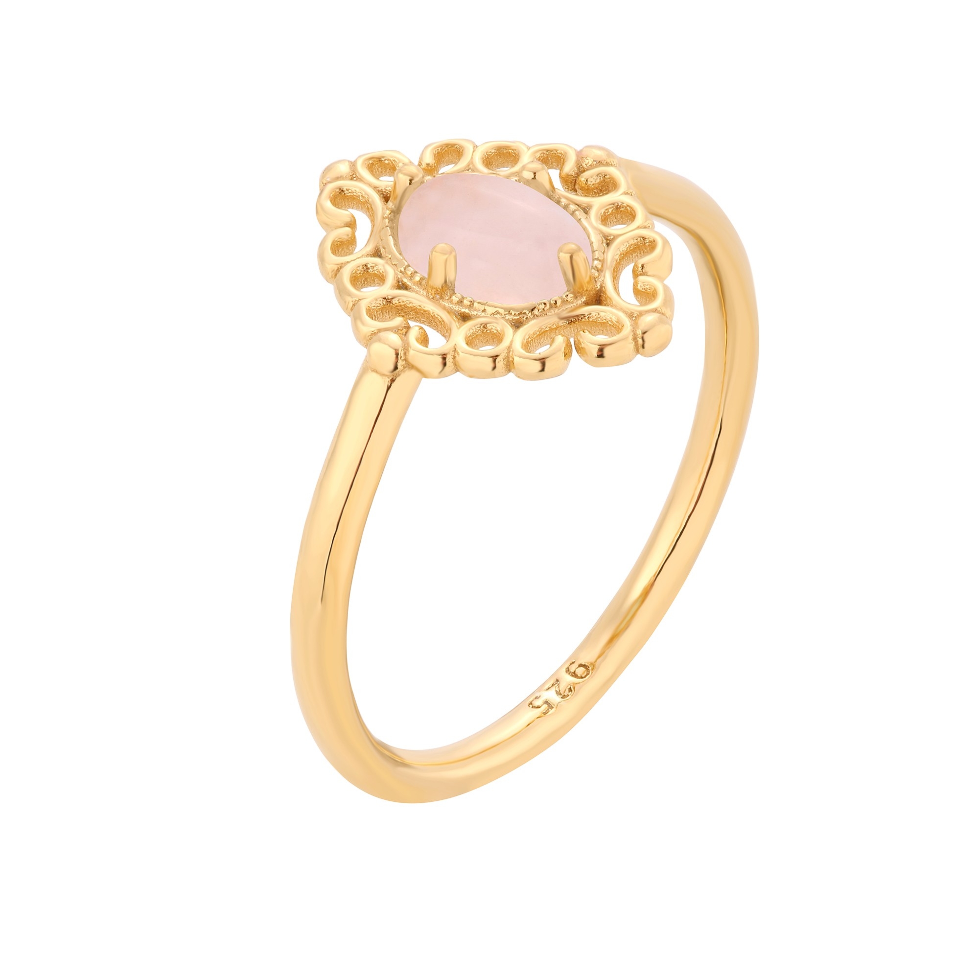 Złoty pierścionek z kwarcem : pierścionki - 16