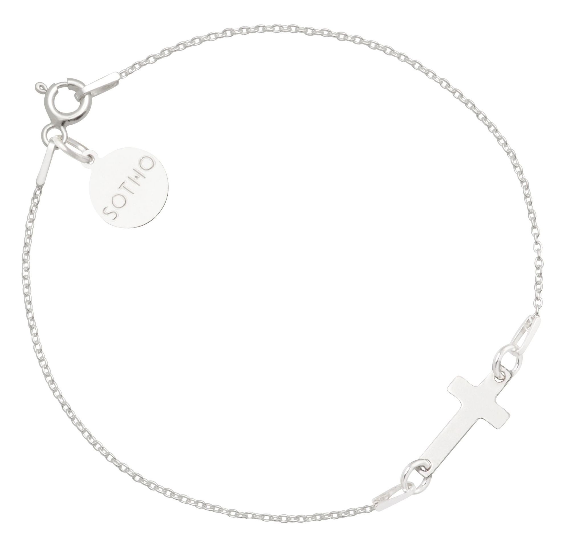 Srebrna bransoletka z krzyżykiem