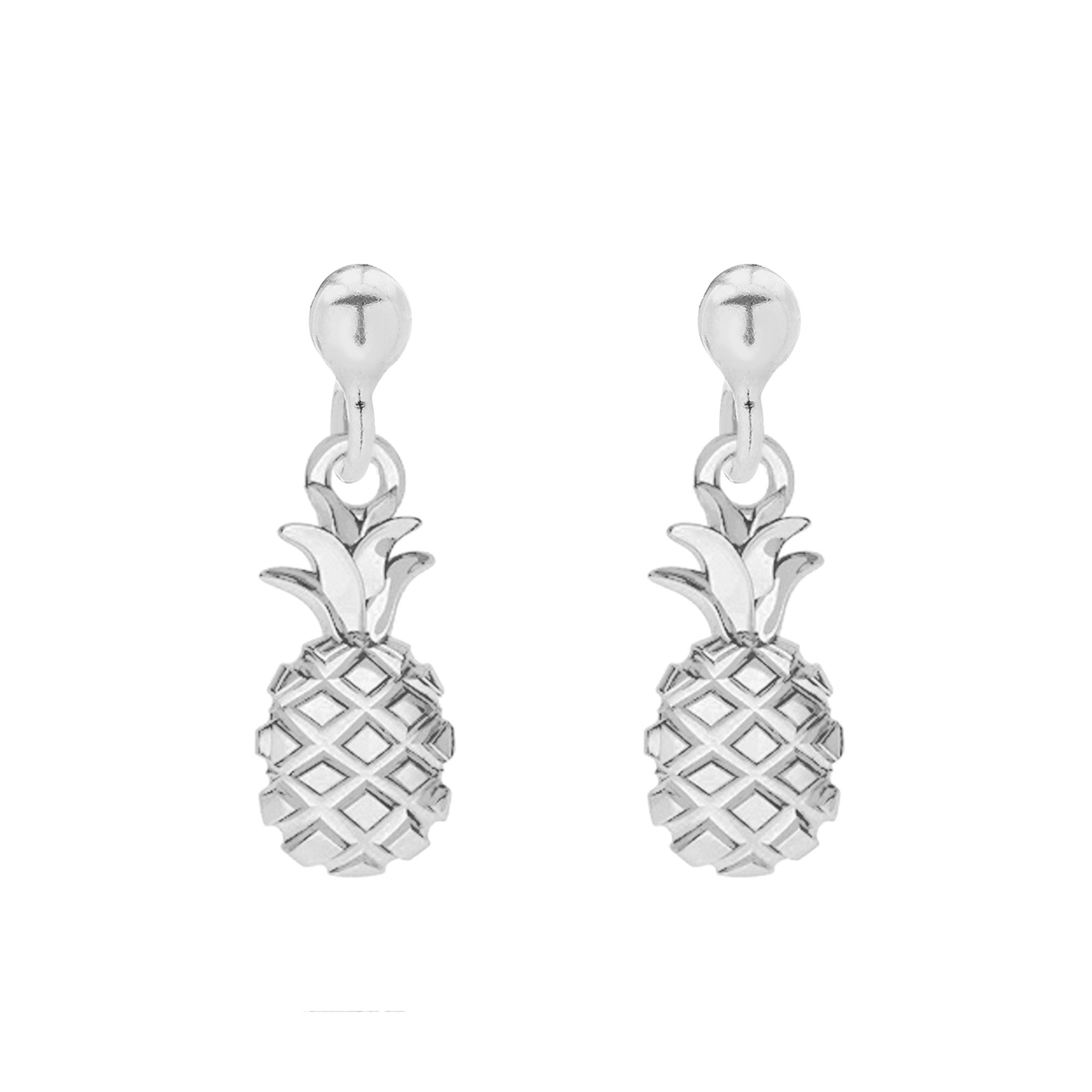 Srebrne kolczyki z ananasami