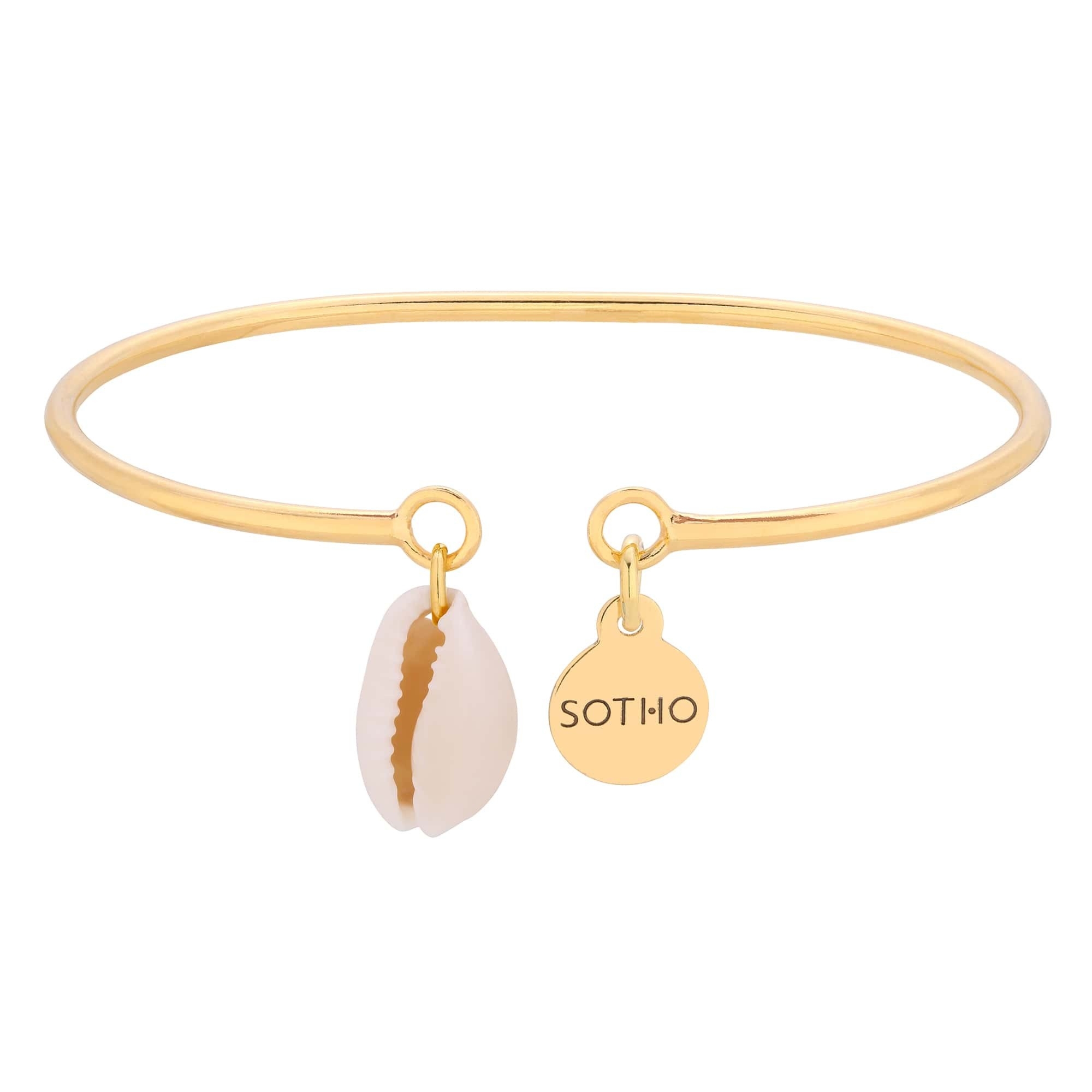 Złota bransoletka z muszelką