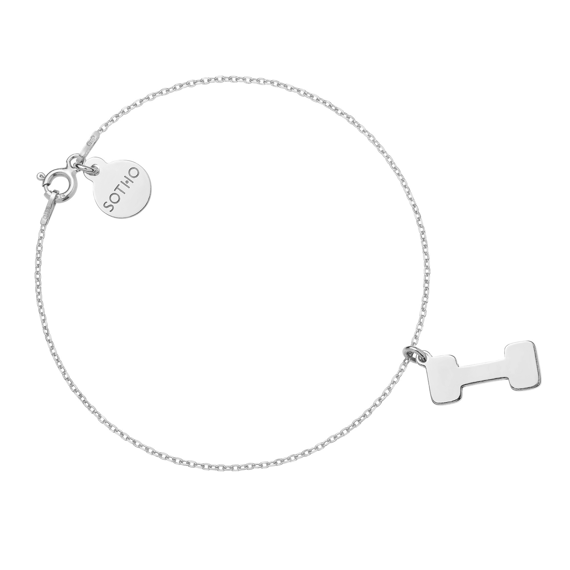 Srebrna bransoletka z ciężarkiem