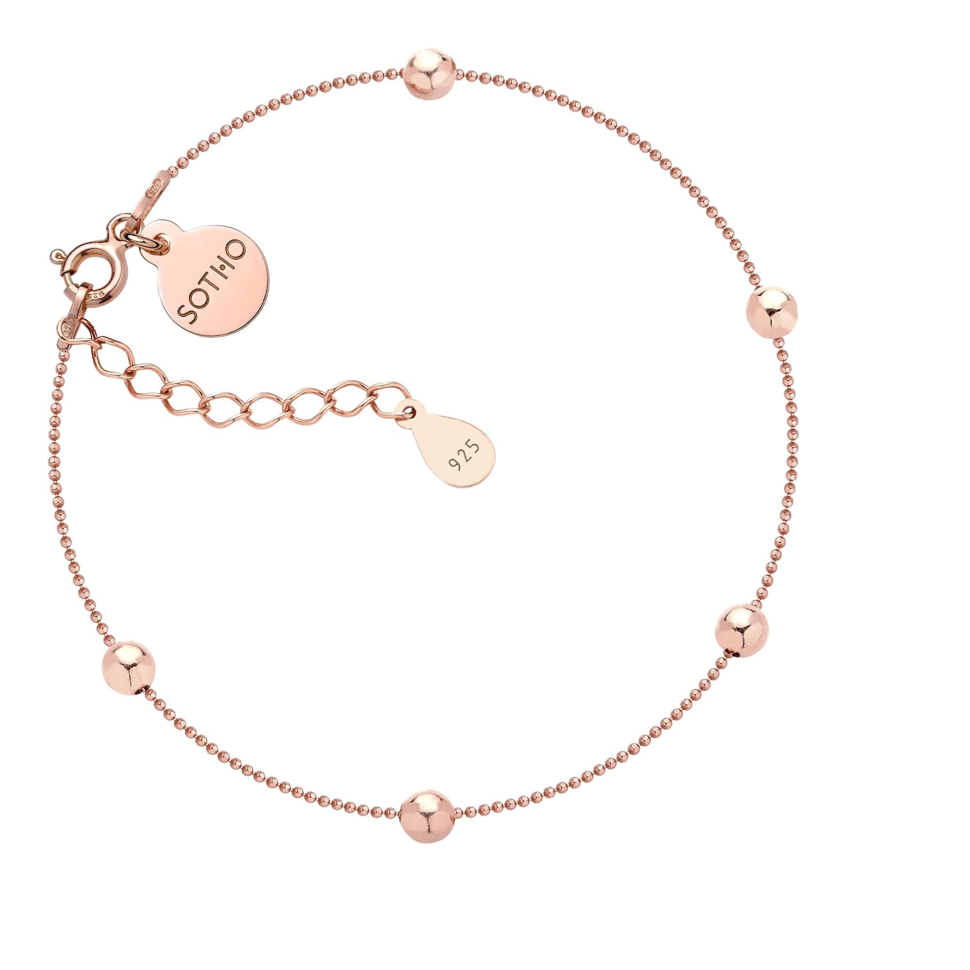 Bransoletka z kuleczkami z różowego złota