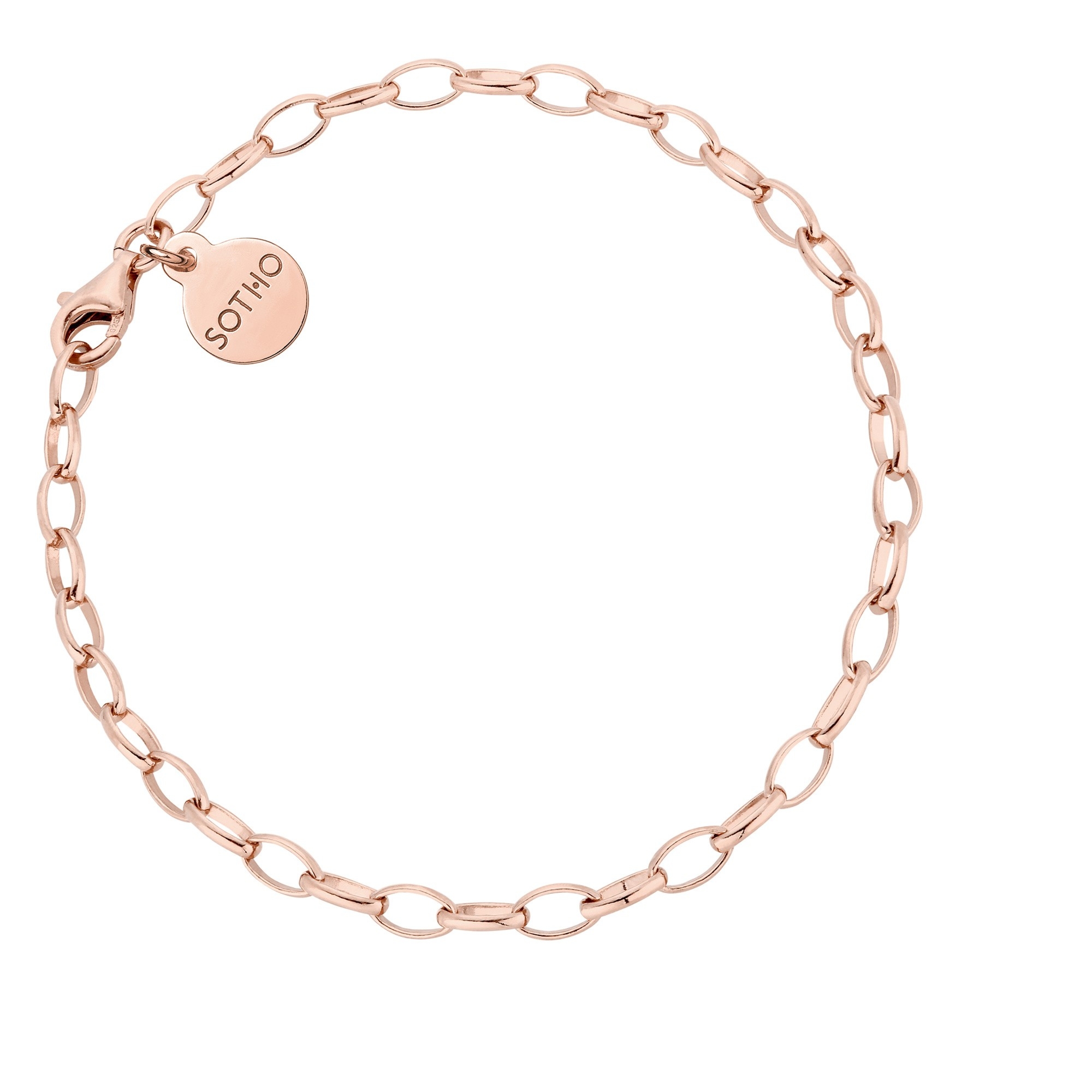 Masywna bransoletka z różowego złota