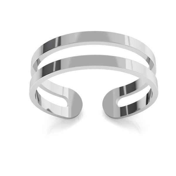 Srebrny podwójny pierścionek