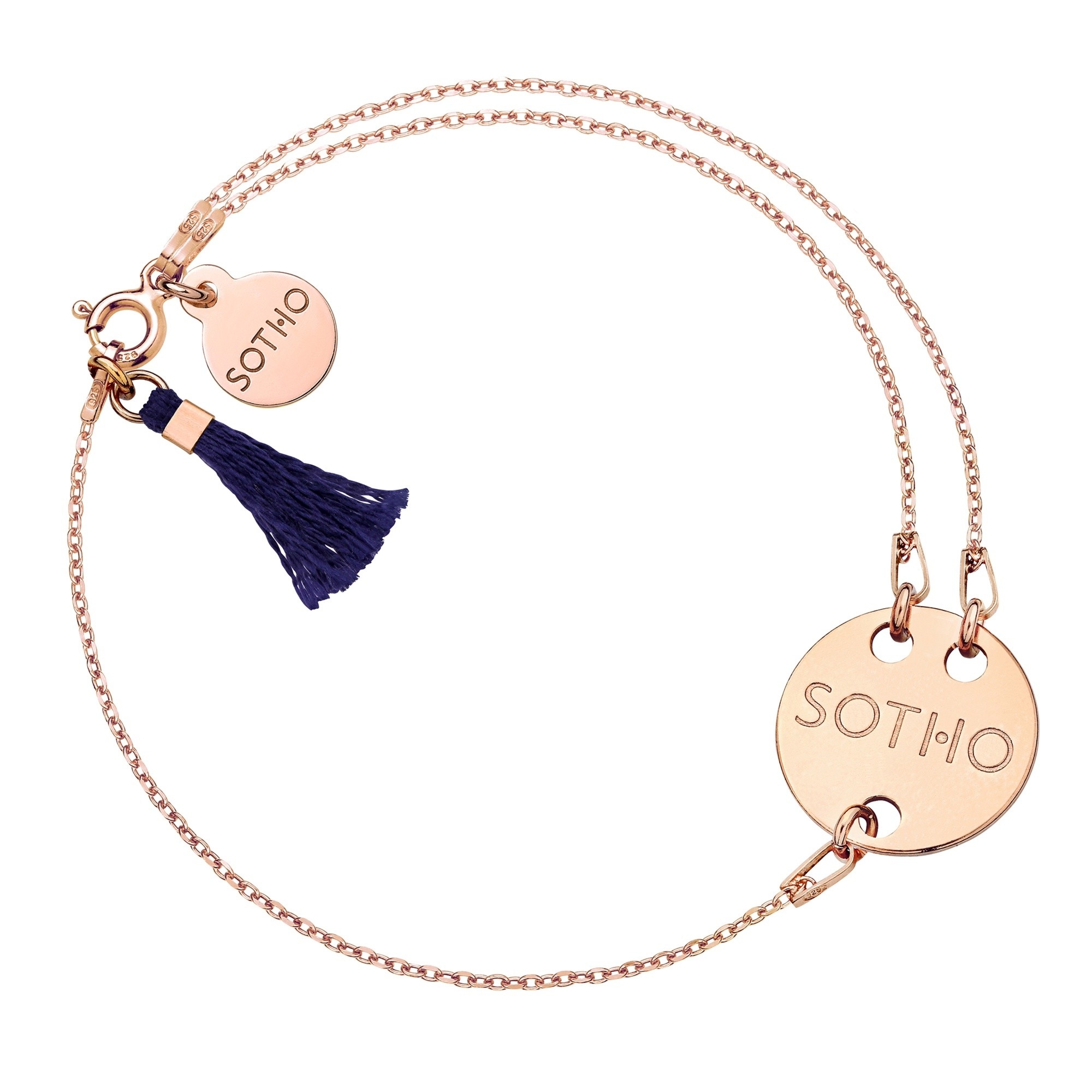 Bransoletka w różowym złocie z chwostem