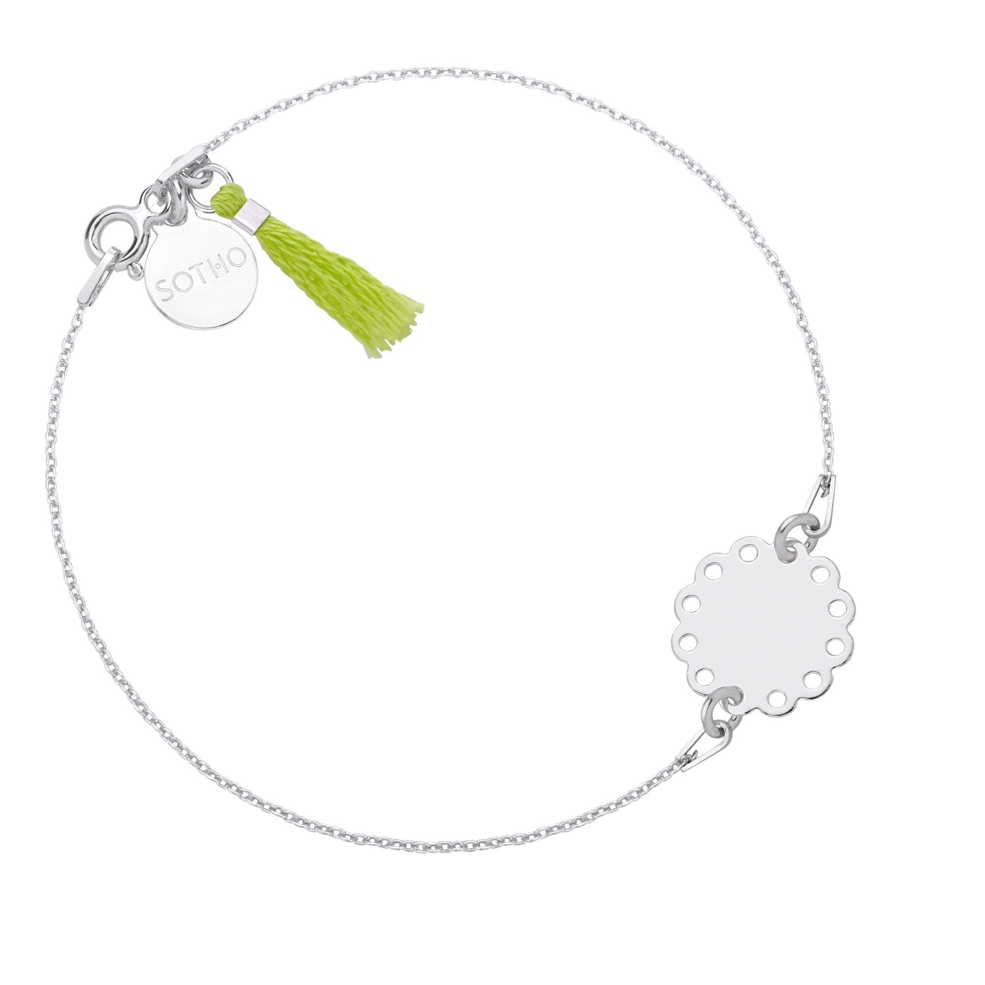 Srebrna bransoletka z arabską rozetką zdobiona chwostem