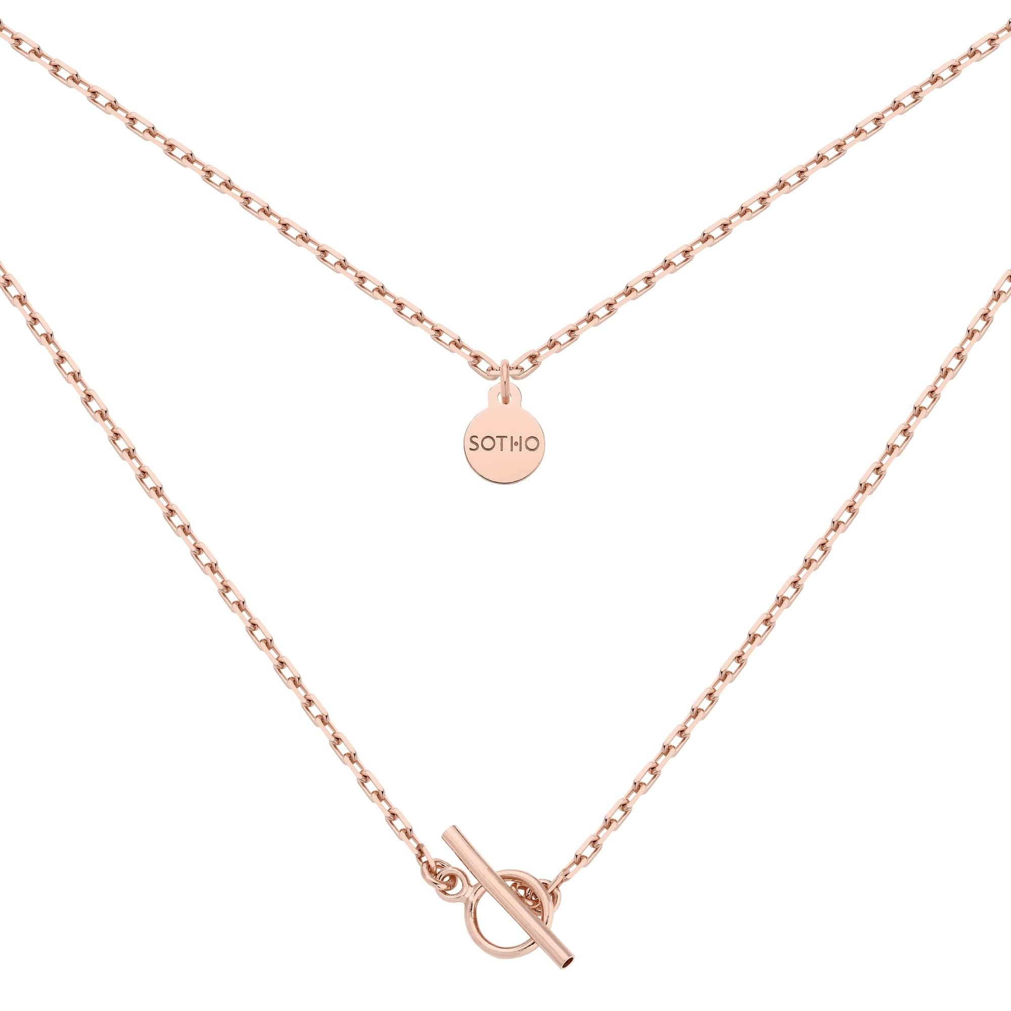 Masywny łańcuszek z ozdobnym zapięciem z różowego złota : Długość - 50 cm