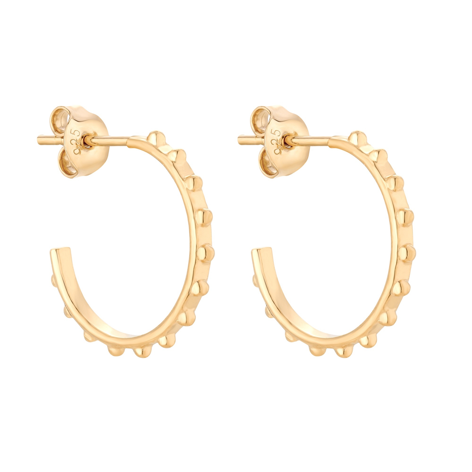 Złote półkola z kuleczkami