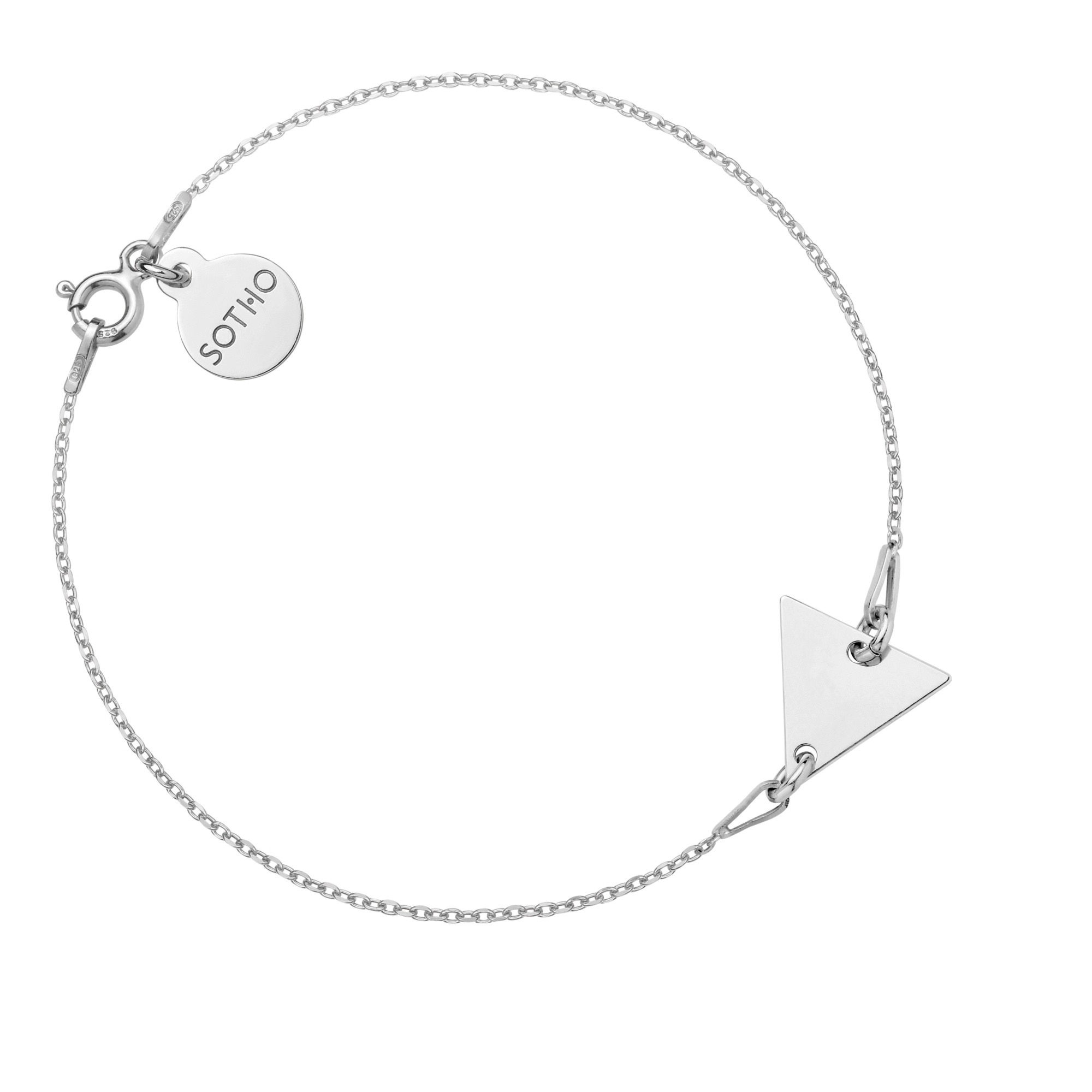 Srebrna bransoletka z trójkątem