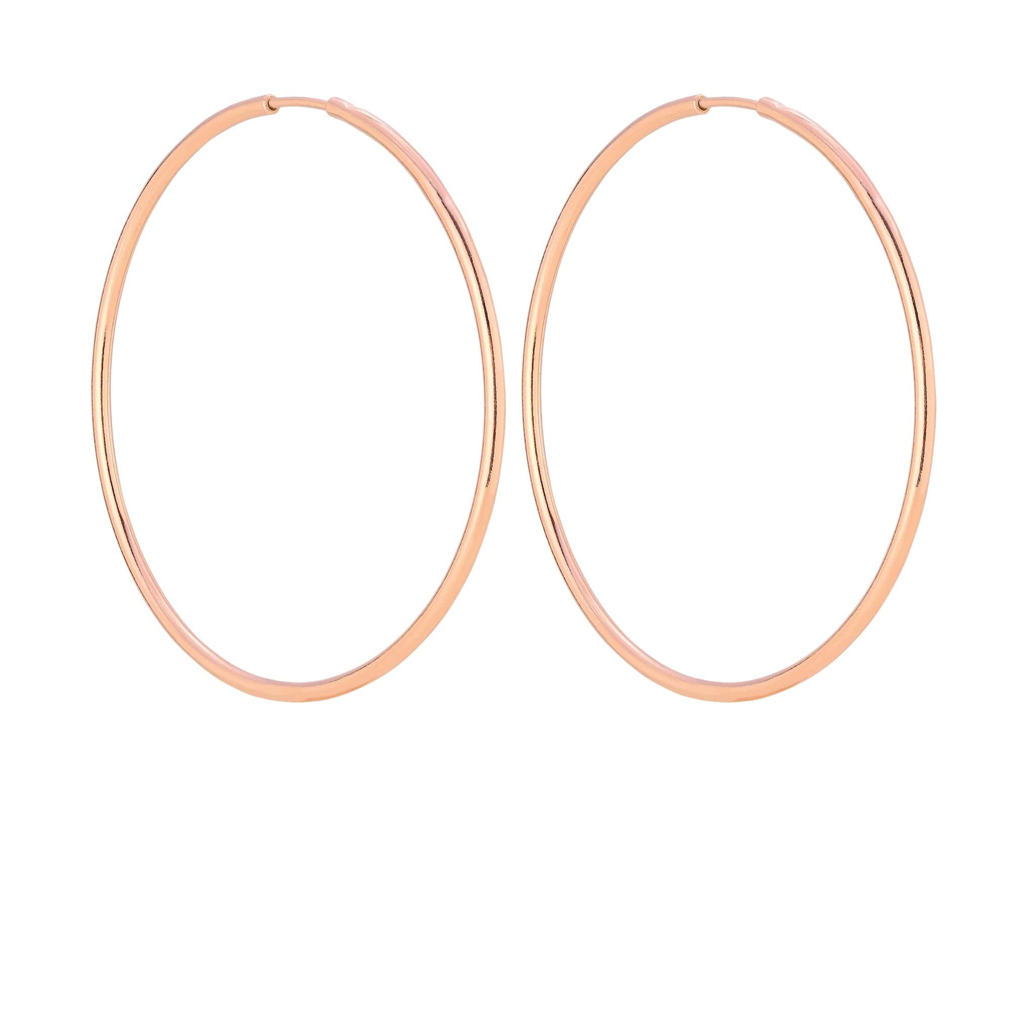 Kolczyki duże koła z różowego złota