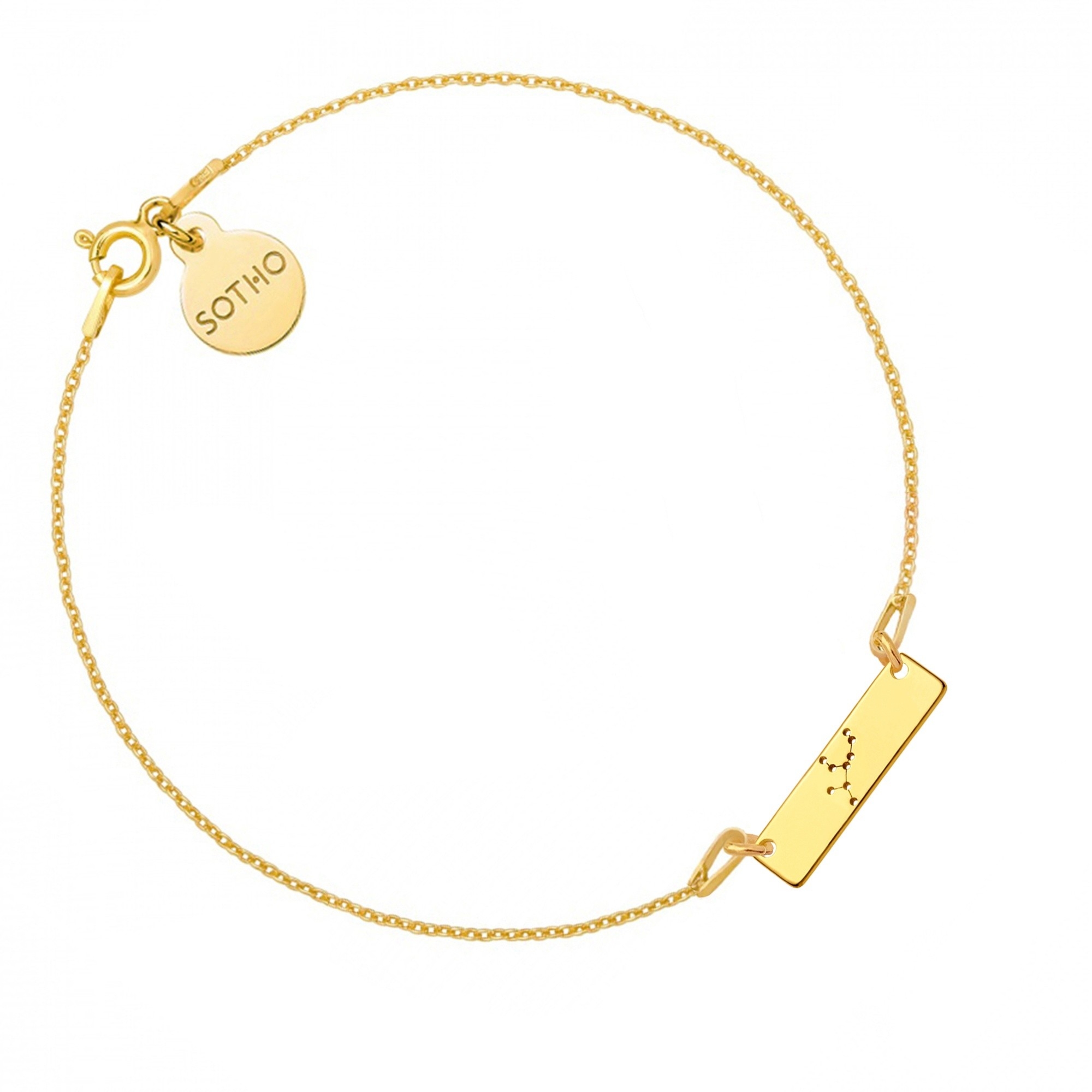 Złota bransoletka z konstelacją Panny