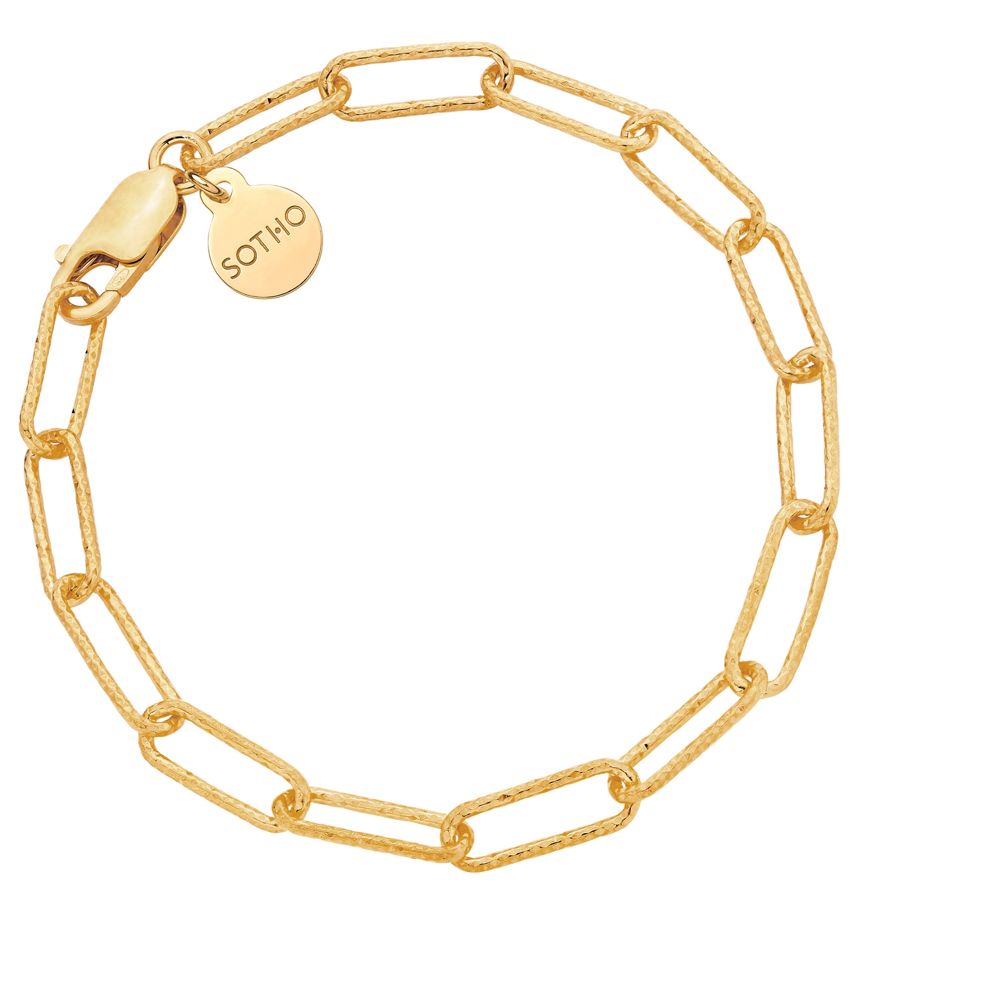 Złota masywna bransoletka : Długość - 20cm