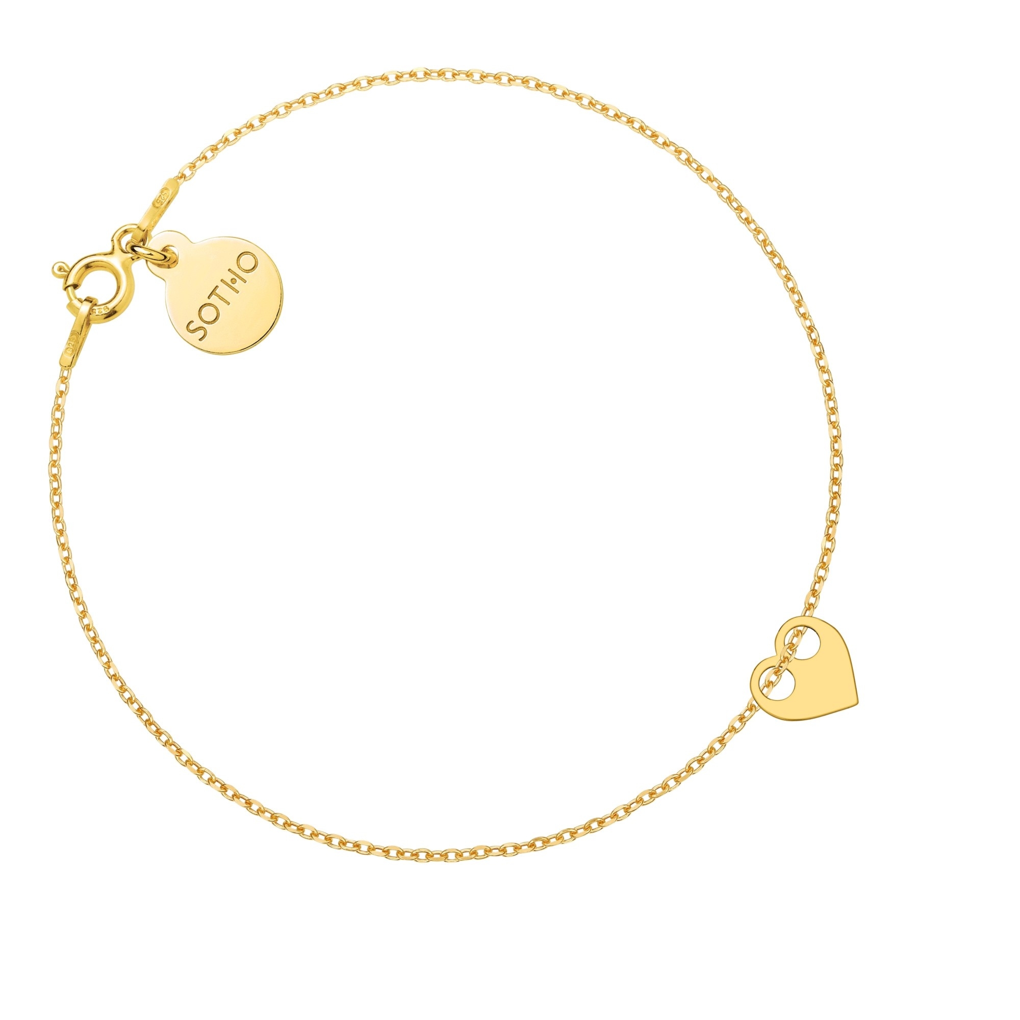 Złota bransoletka z serduszkiem